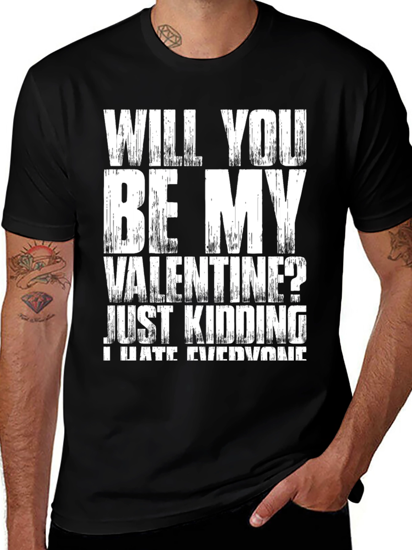 Variant 23 of Funny Valentine's Day 'I Hate Everyone' T-Shirt