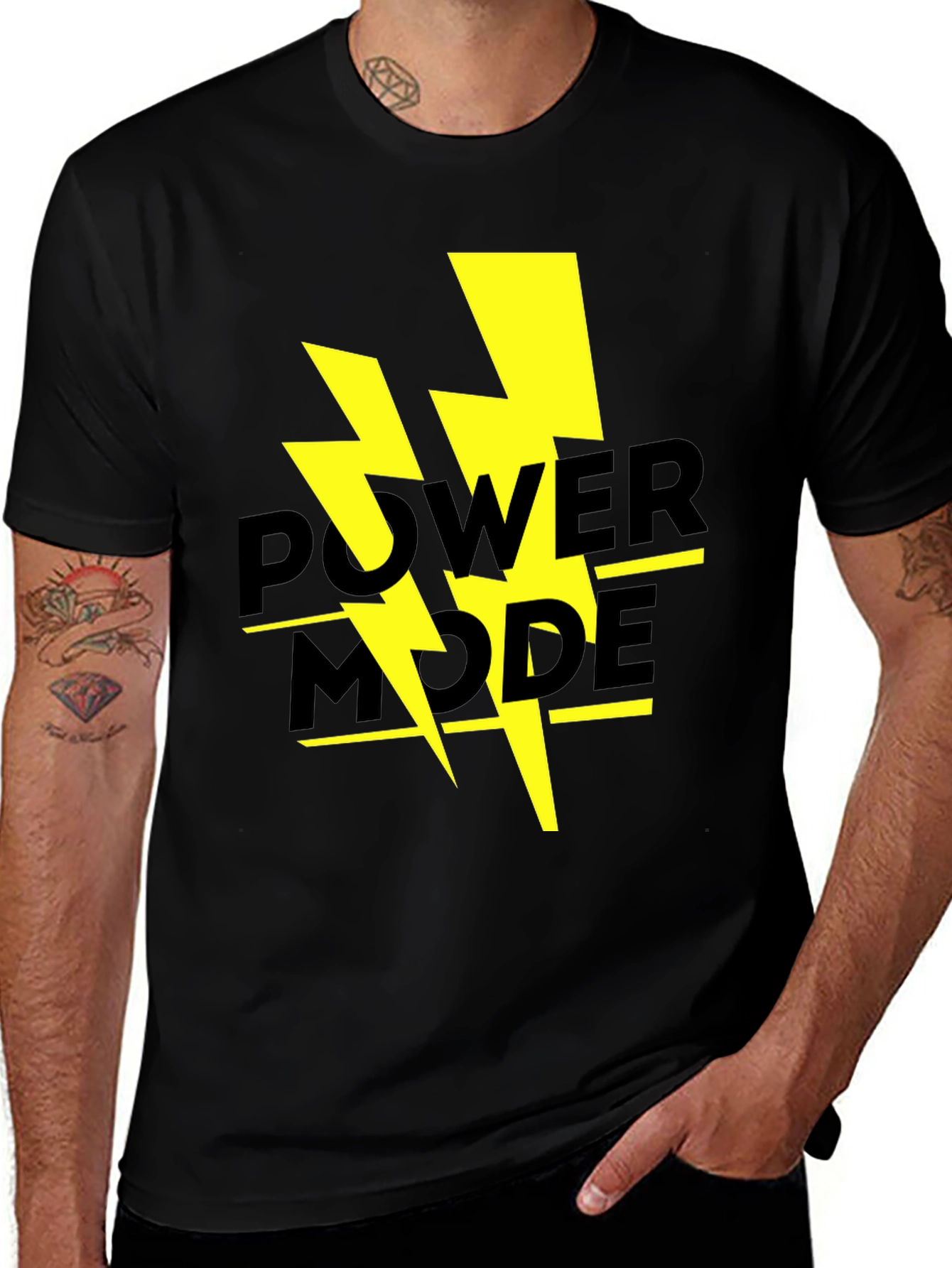 Variant 30 of Power Mode T-Shirt - Electric Bold Design