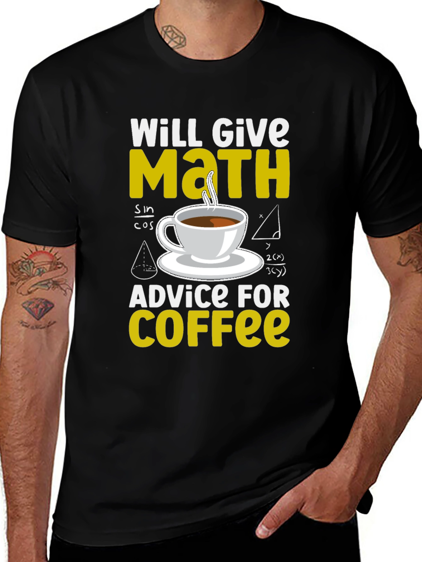 Black Math Advice for Coffee T-Shirt main image