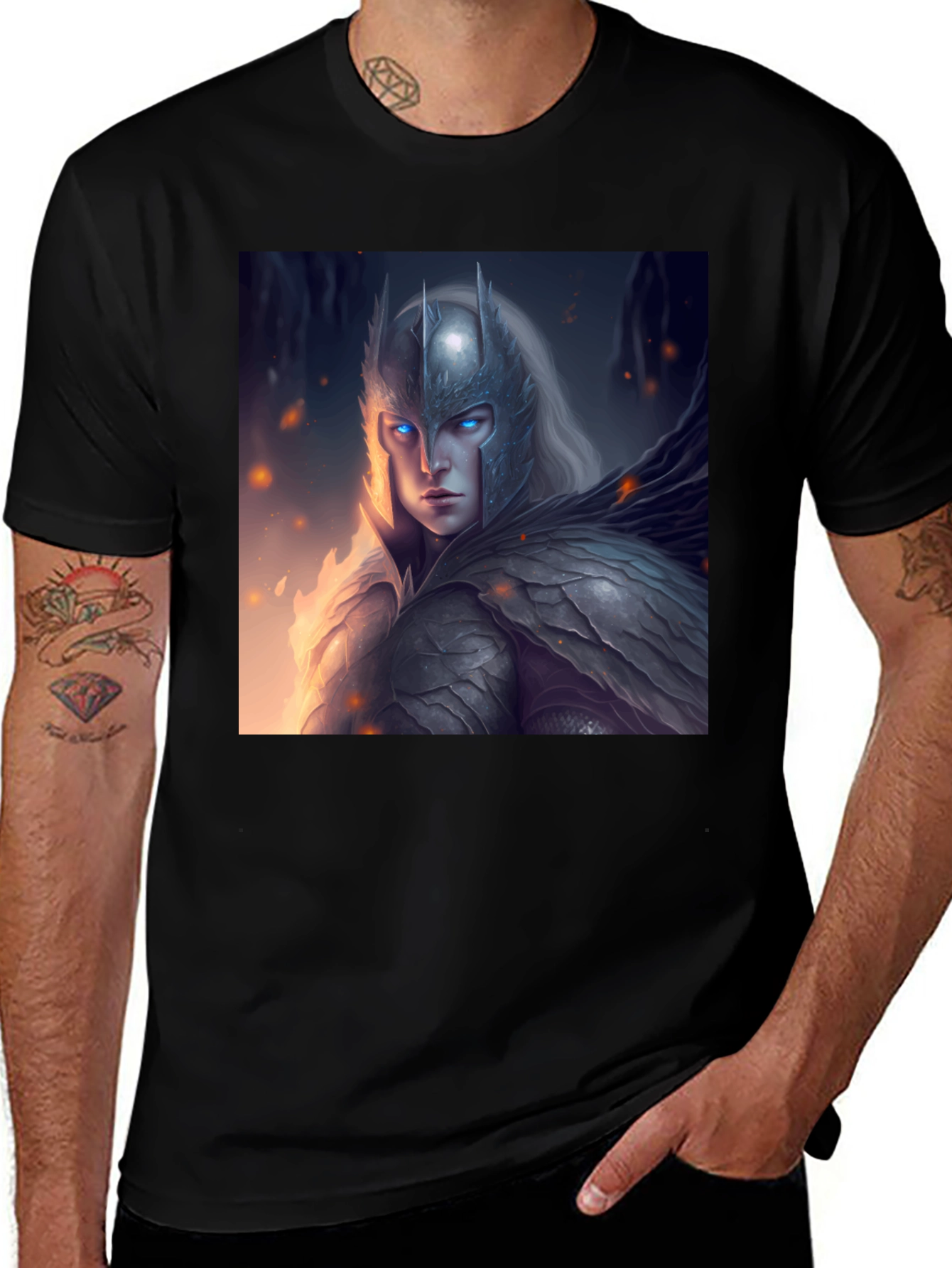 Variant 28 of Warrior Queen Graphic Tee - Fantasy Art T-Shirt