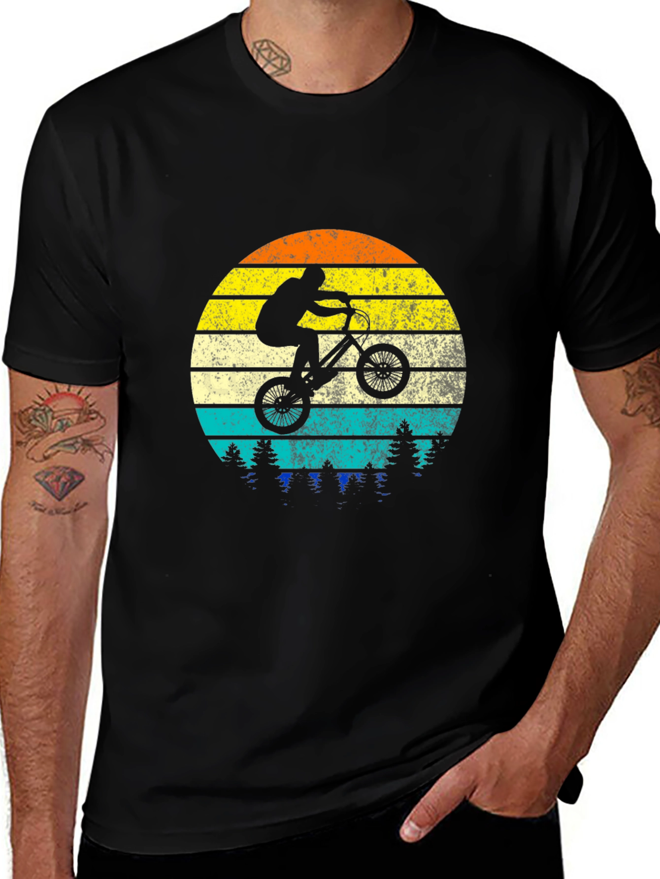 Variant 9 of BMX Rider Vintage Sunset Graphic Tee