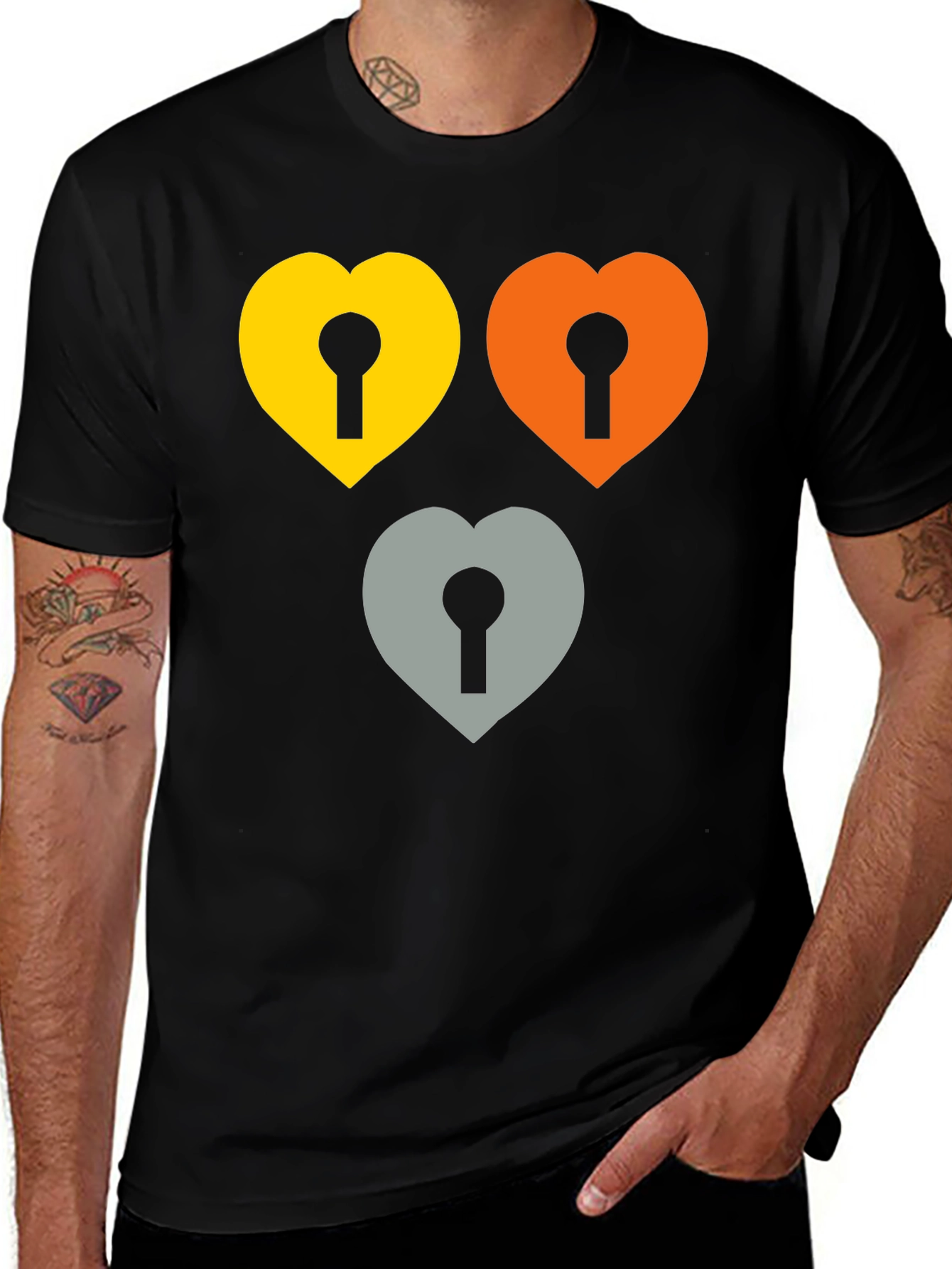 Variant 19 of Heart Lock T-Shirt - Unlock Your Style