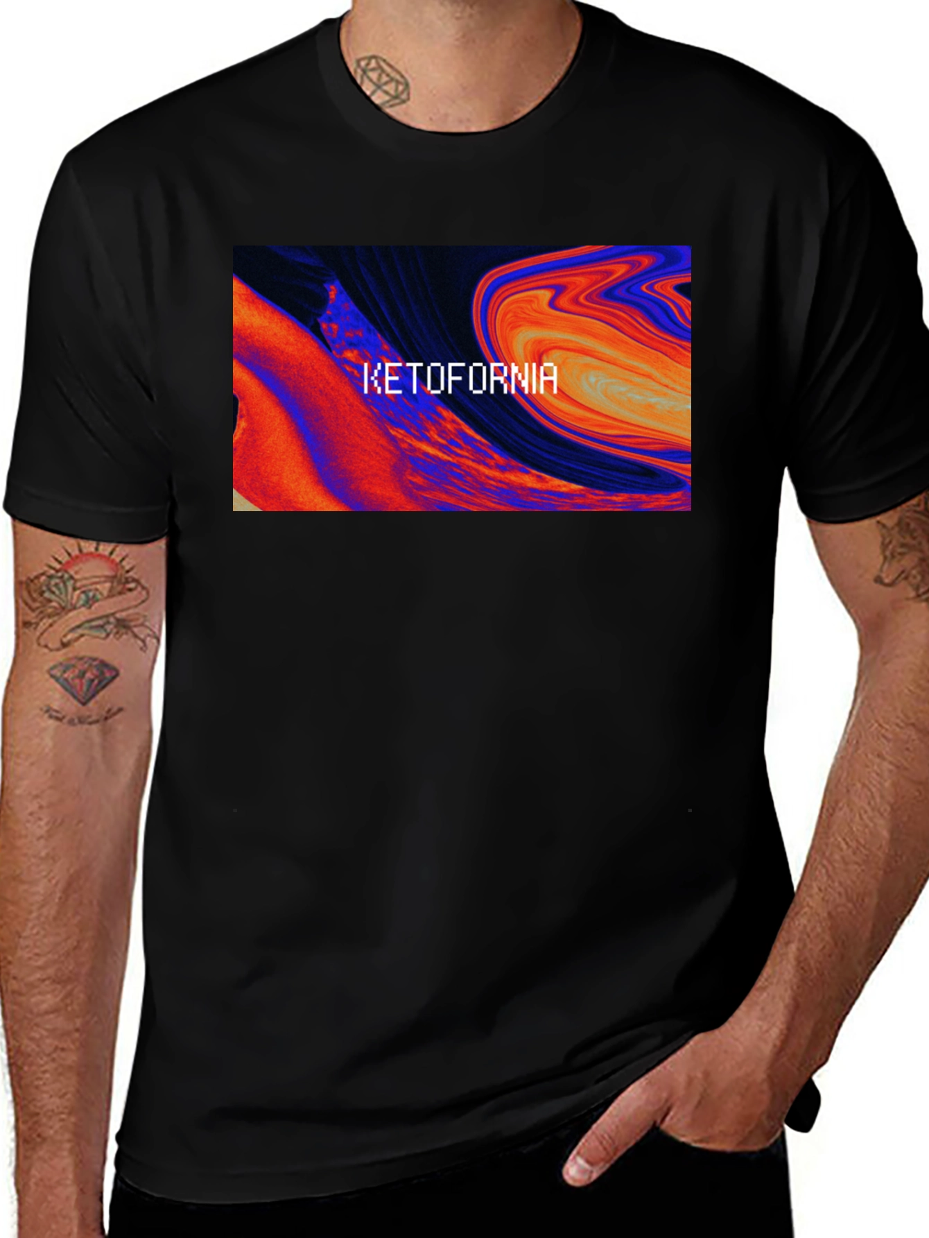 Variant 19 of Ketofornia Abstract T-Shirt - Graphic Design Tee