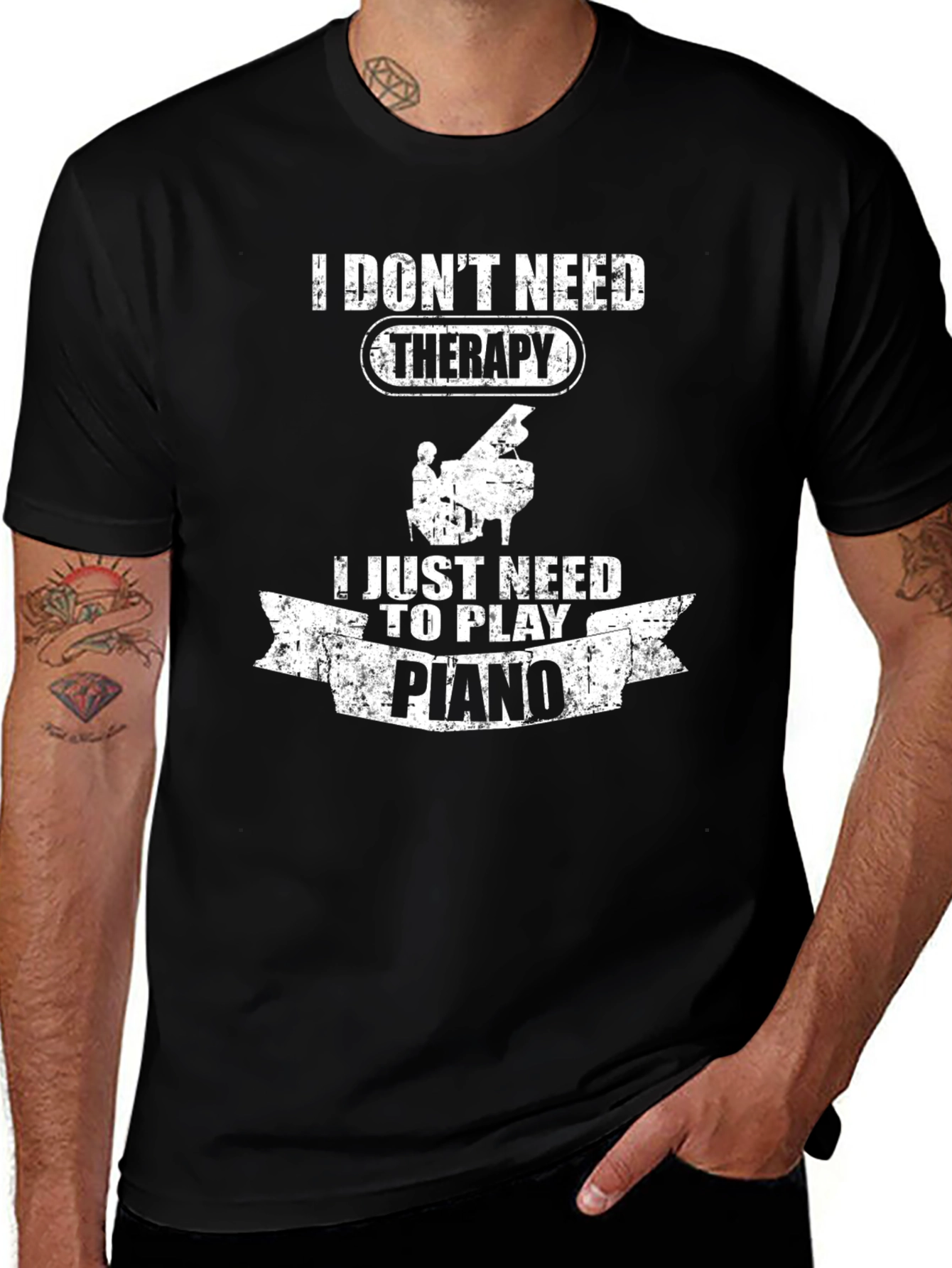 Variant 3 of I Don't Need Therapy, Piano T-Shirt