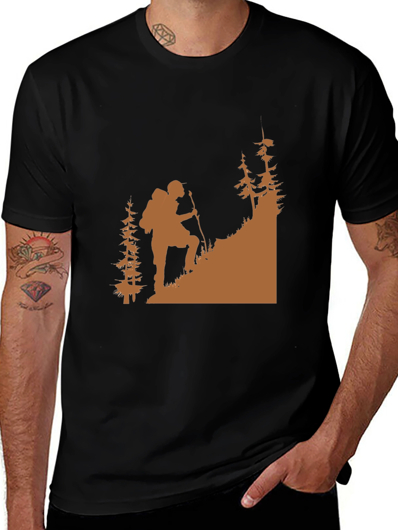 Variant 26 of Hiking Silhouette T-Shirt - Adventure Ready