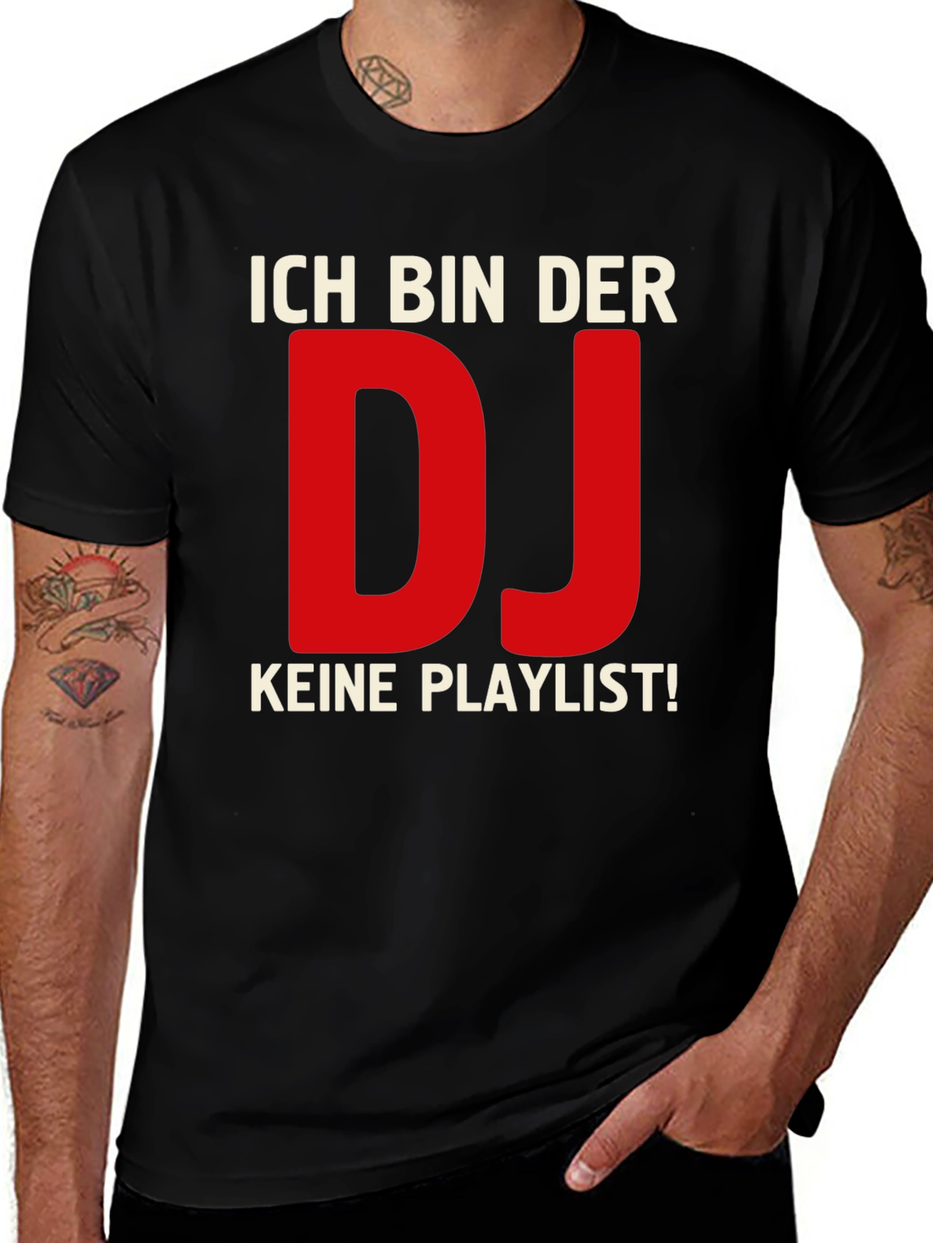 Variant 26 of Ich Bin Der DJ T-Shirt - No Playlist German DJ Shirt