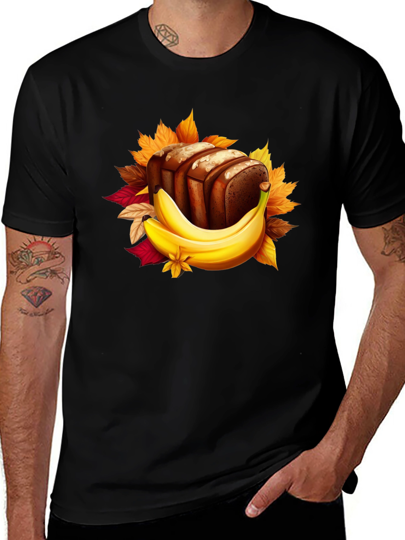 Variant 21 of Banana Bread Graphic Tee - Foodie T-Shirt