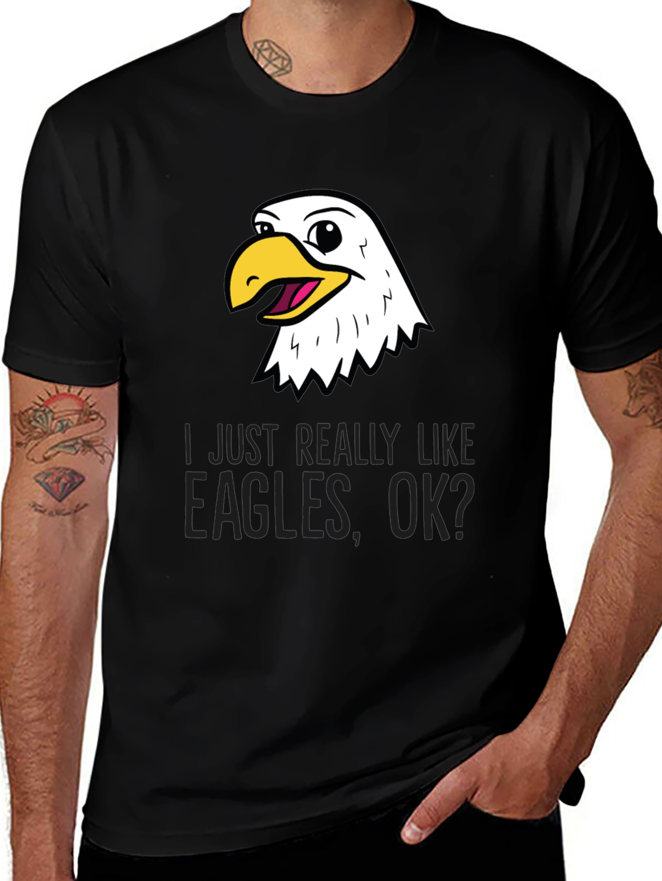 Variant 14 of Funny Eagle Lover Black T-Shirt