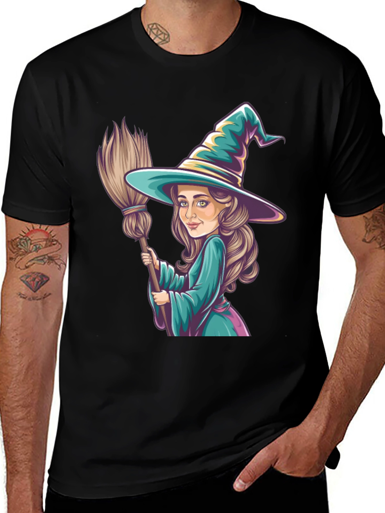 Variant 14 of Witch Graphic T-Shirt: Bewitching Style