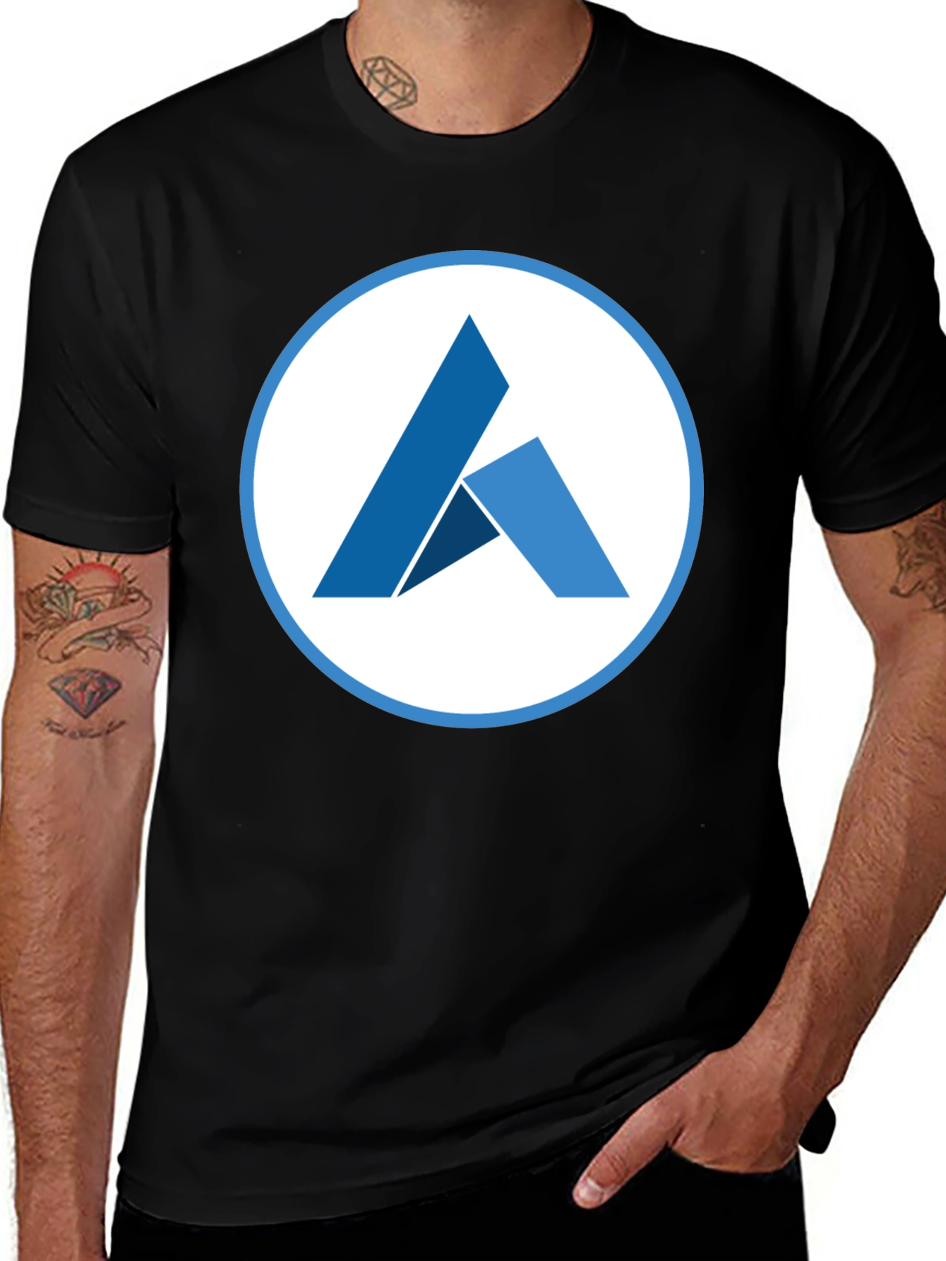 Modern T-Shirt with Abstract Geometric Logo