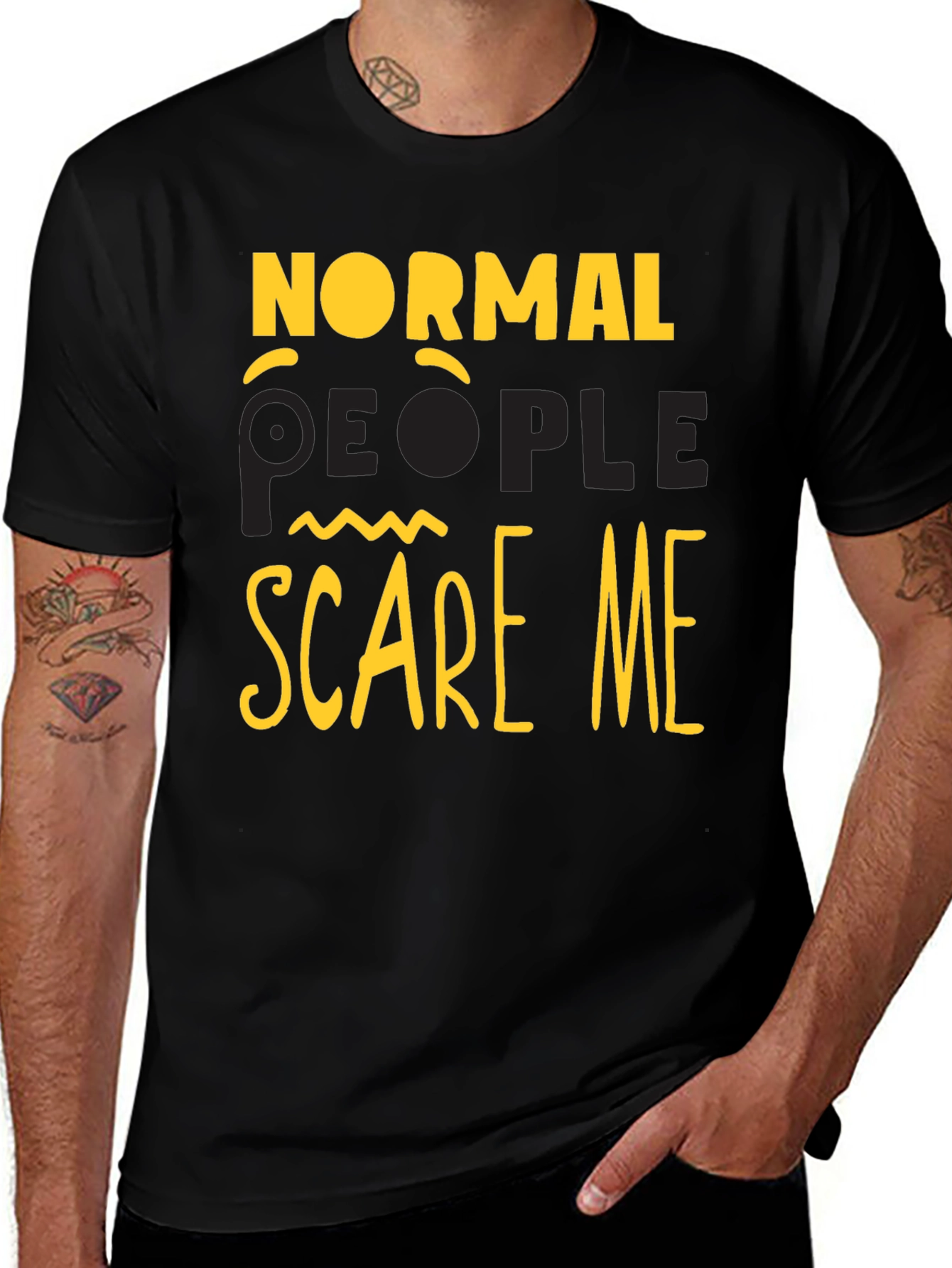 Variant 5 of Normal People Scare Me Graphic T-Shirt