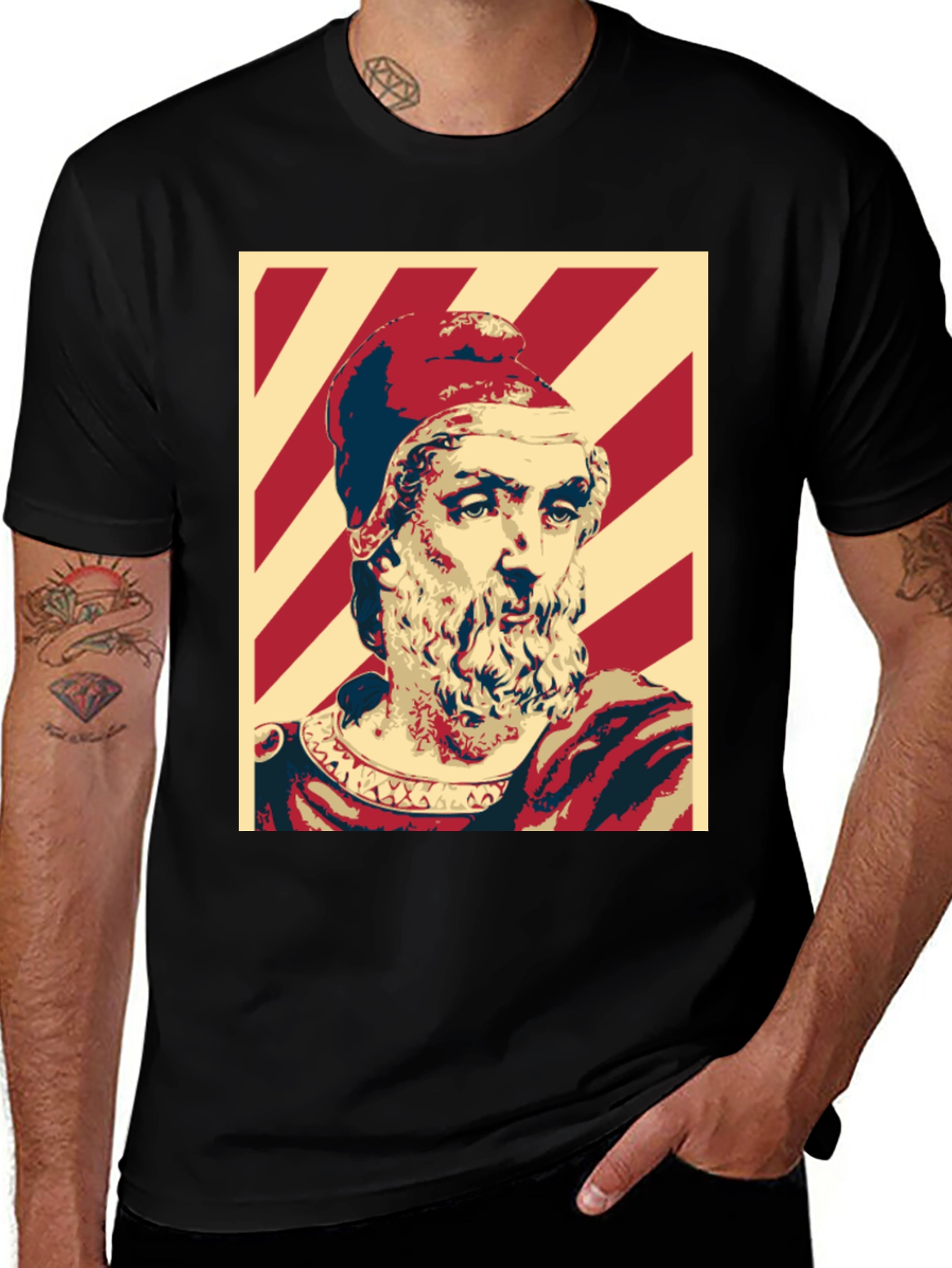 Variant 9 of Ancient Greek Warrior T-Shirt - Stylish Graphic Tee