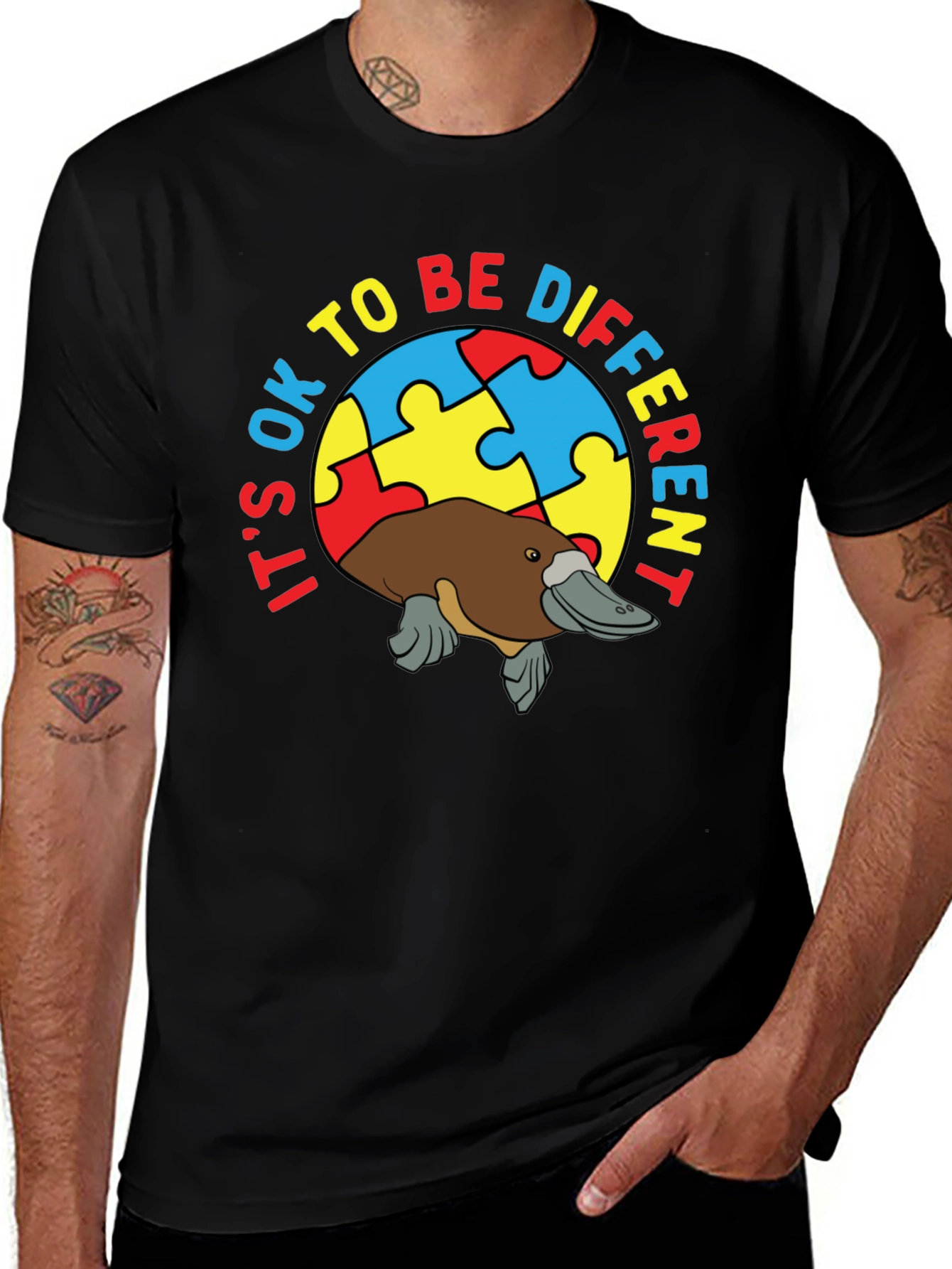 Be Different Platypus Autism Awareness T-Shirt