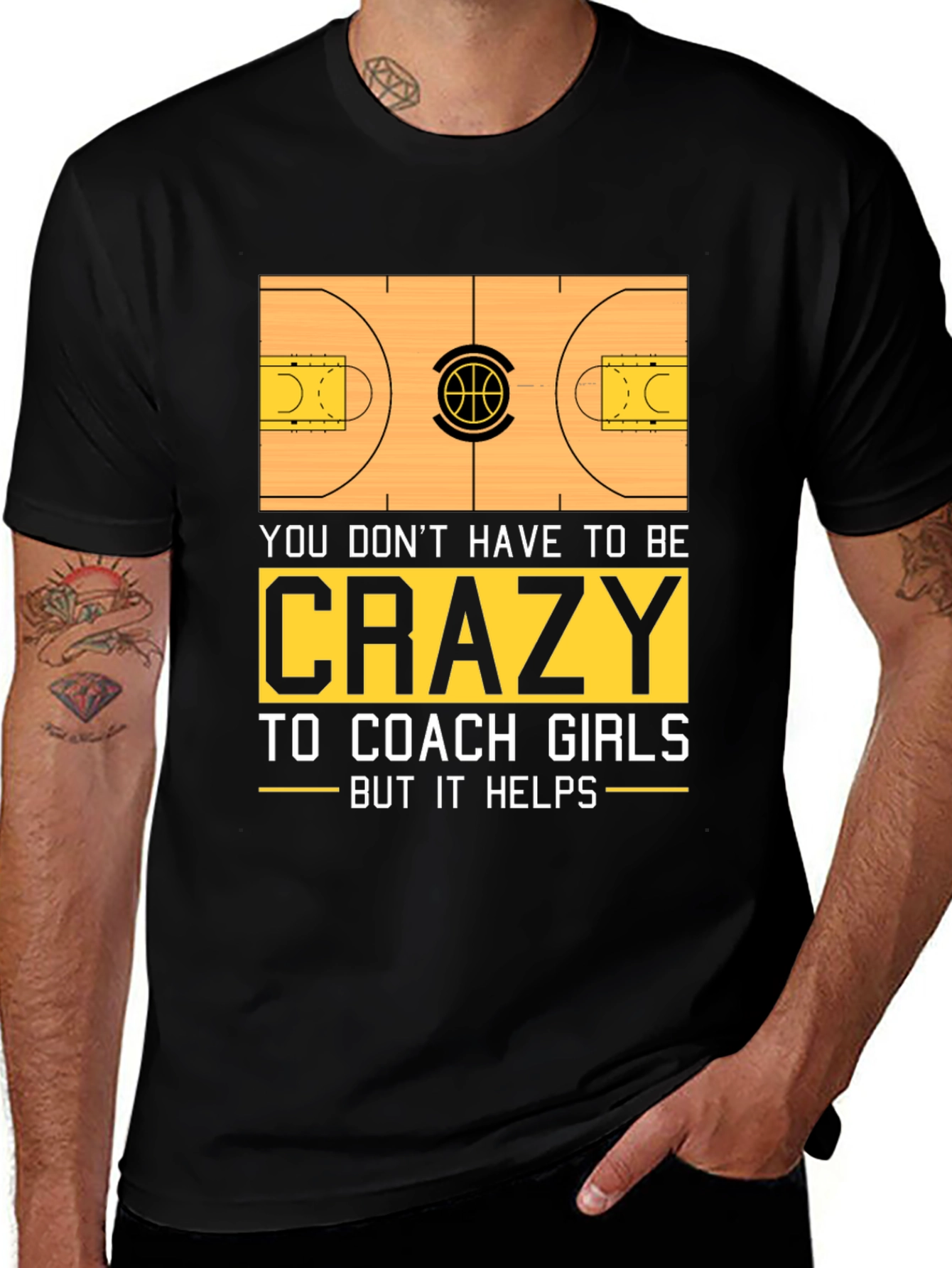 Variant 30 of Crazy Coach Girls Basketball T-Shirt