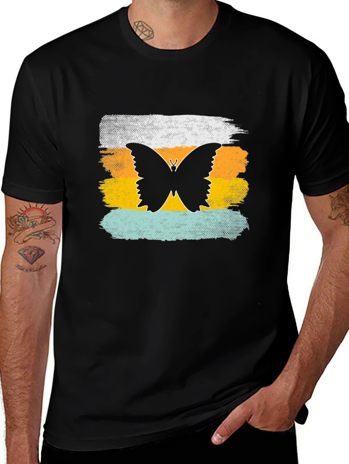 Variant 22 of Butterfly Graphic T-Shirt - Black