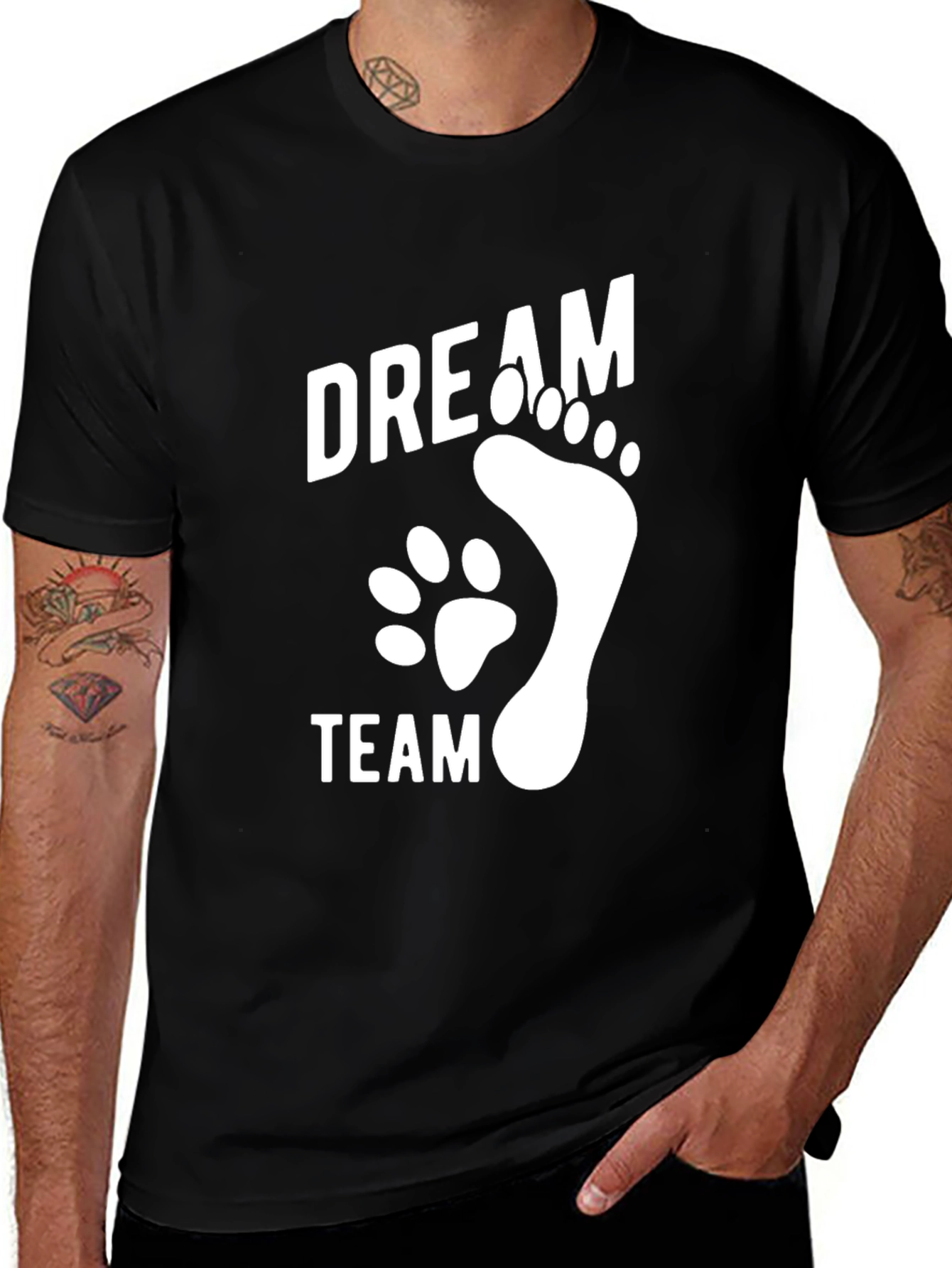Variant 25 of Dream Team T-Shirt: Footprint & Paw Print Tee