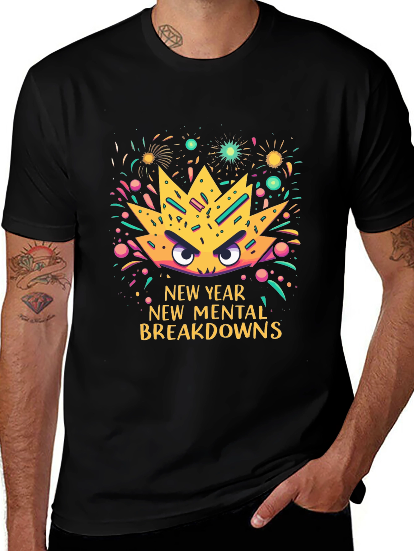 Variant 17 of New Year Mental Breakdowns Graphic Tee