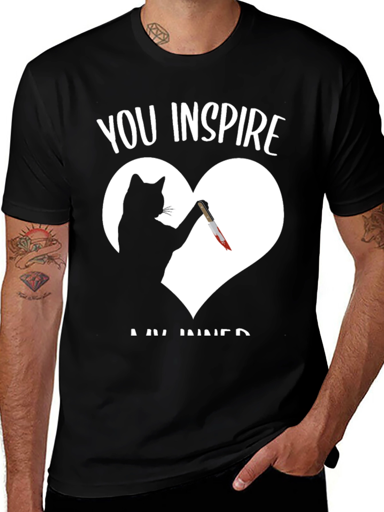 Variant 30 of You Inspire My Inner Serial Killer Black Cat T-Shirt