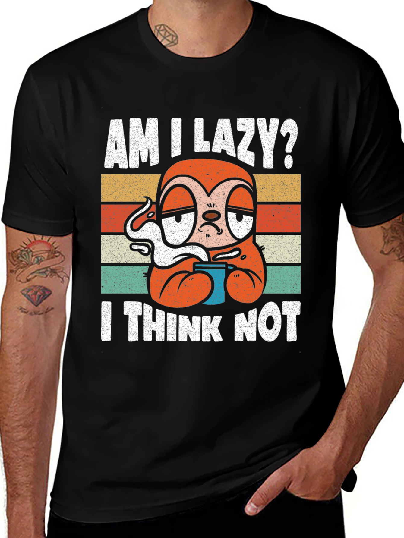 Variant 17 of Am I Lazy? Sloth Graphic T-Shirt