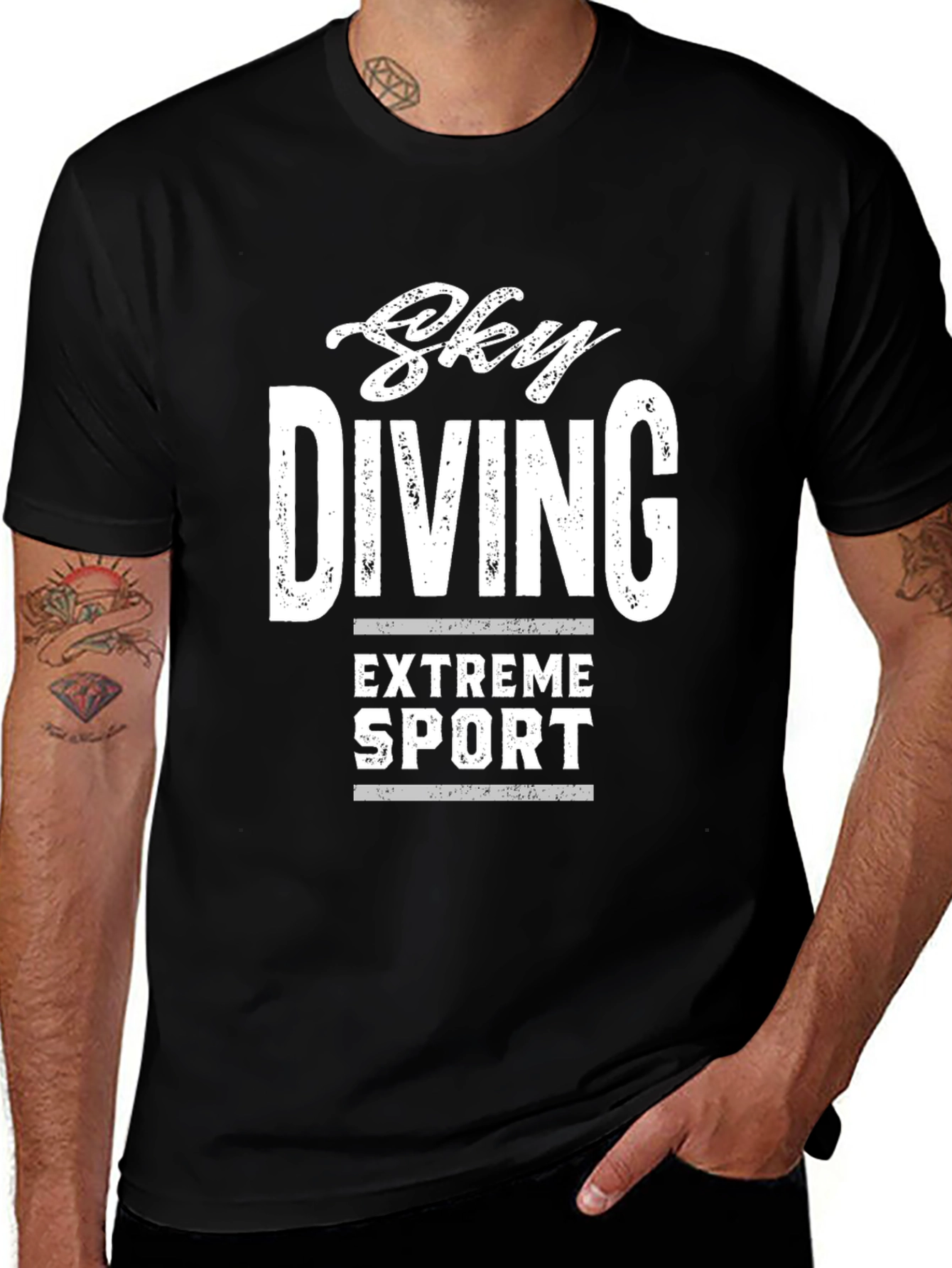 Variant 20 of Skydiving Extreme Sport Graphic T-Shirt