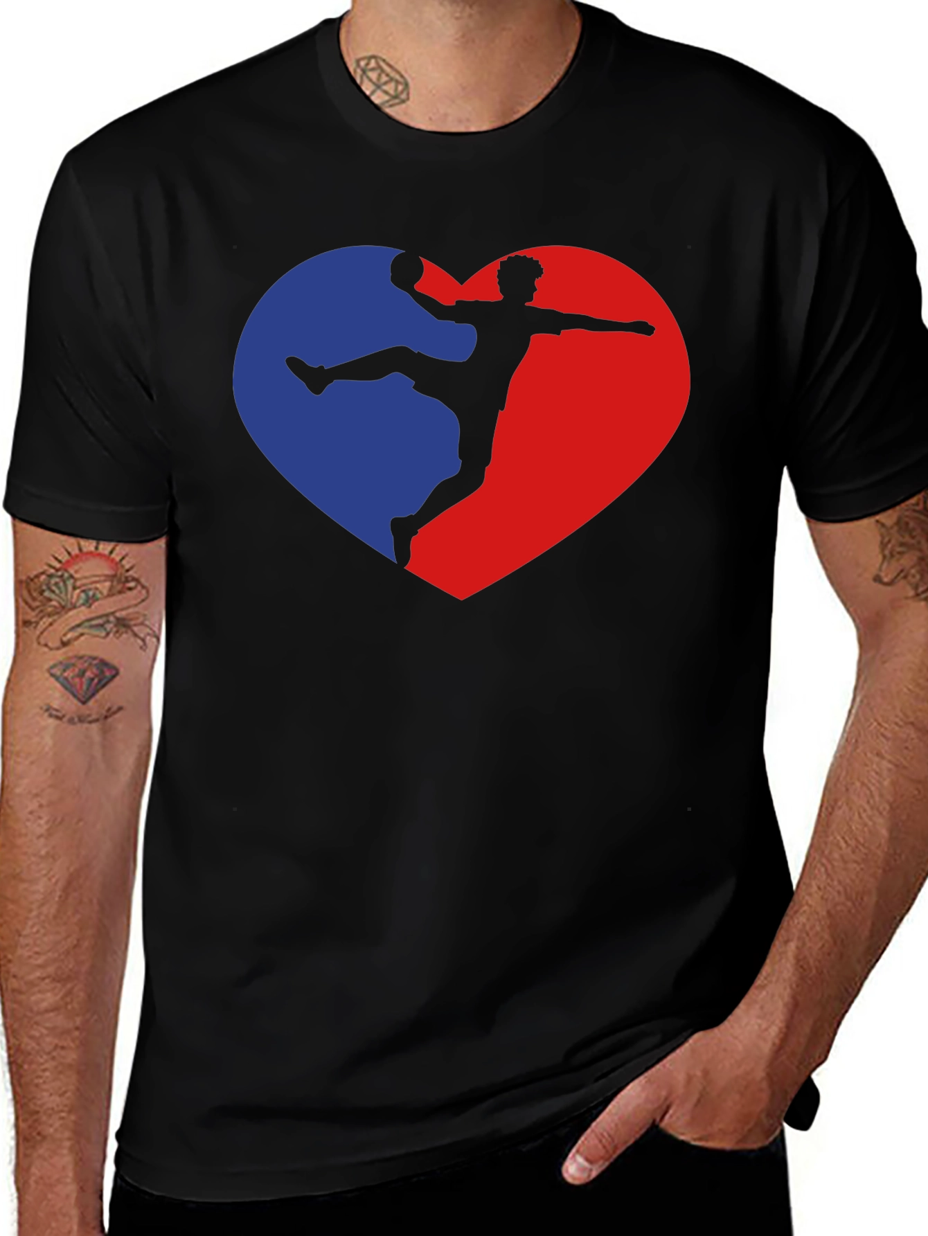 Variant 16 of Handball Player Heart Graphic T-Shirt