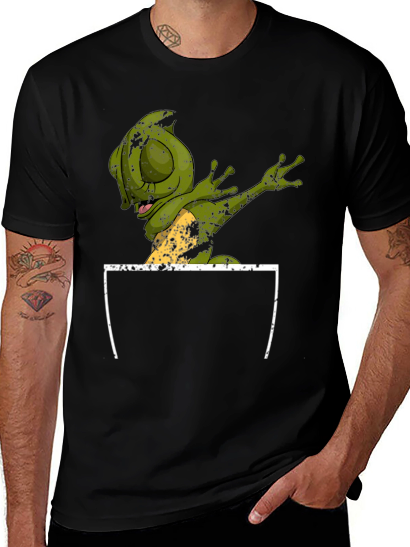 Variant 24 of Dabbing Green Lizard T-Shirt