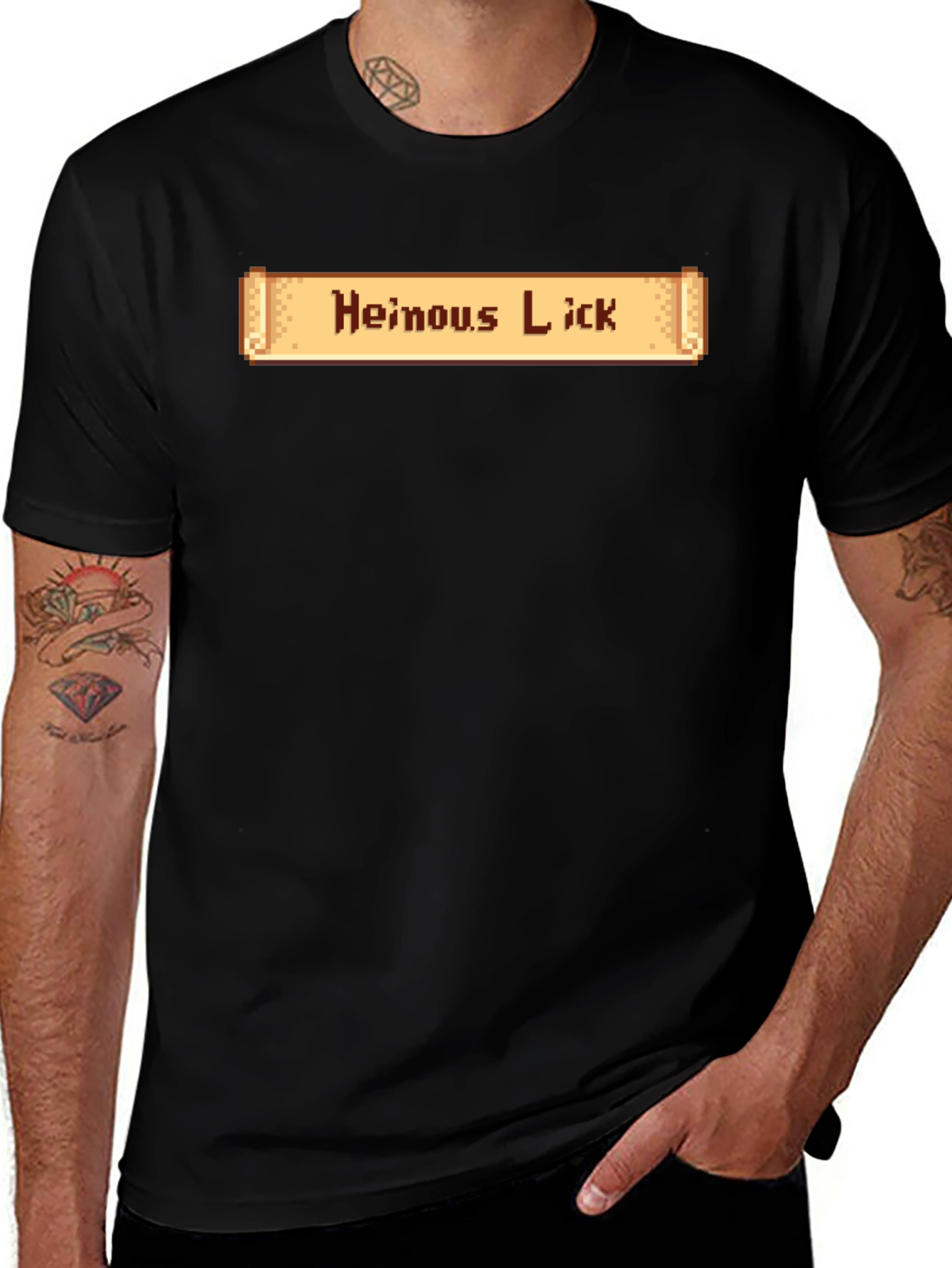 Variant 13 of Heinous Lick Pixel Graphic T-Shirt