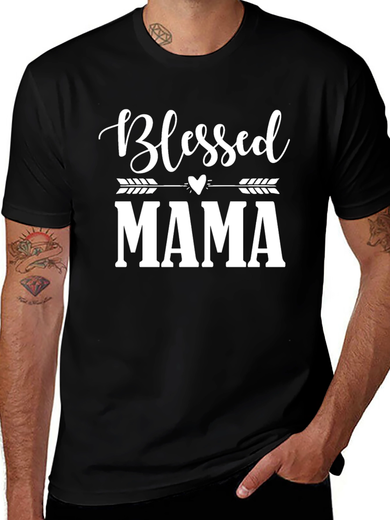 Blessed Mama Graphic Tee - Stylish Mom Shirt