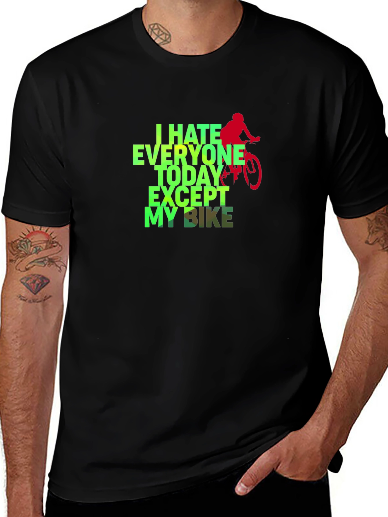 Variant 22 of I Hate Everyone Except My Bike Graphic Tee