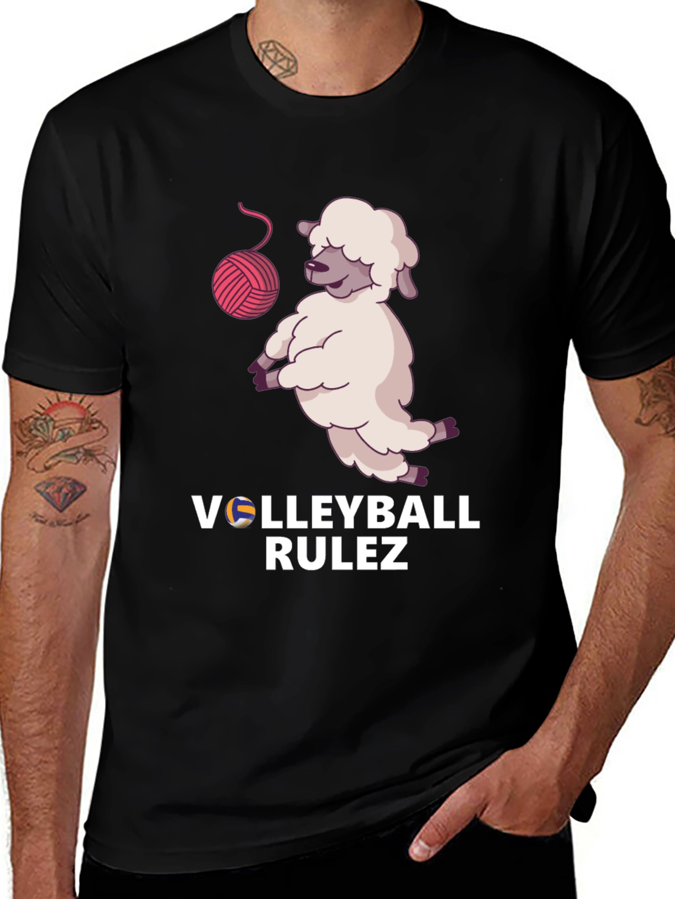 Variant 5 of Volleyball Rulez! Sheep T-Shirt