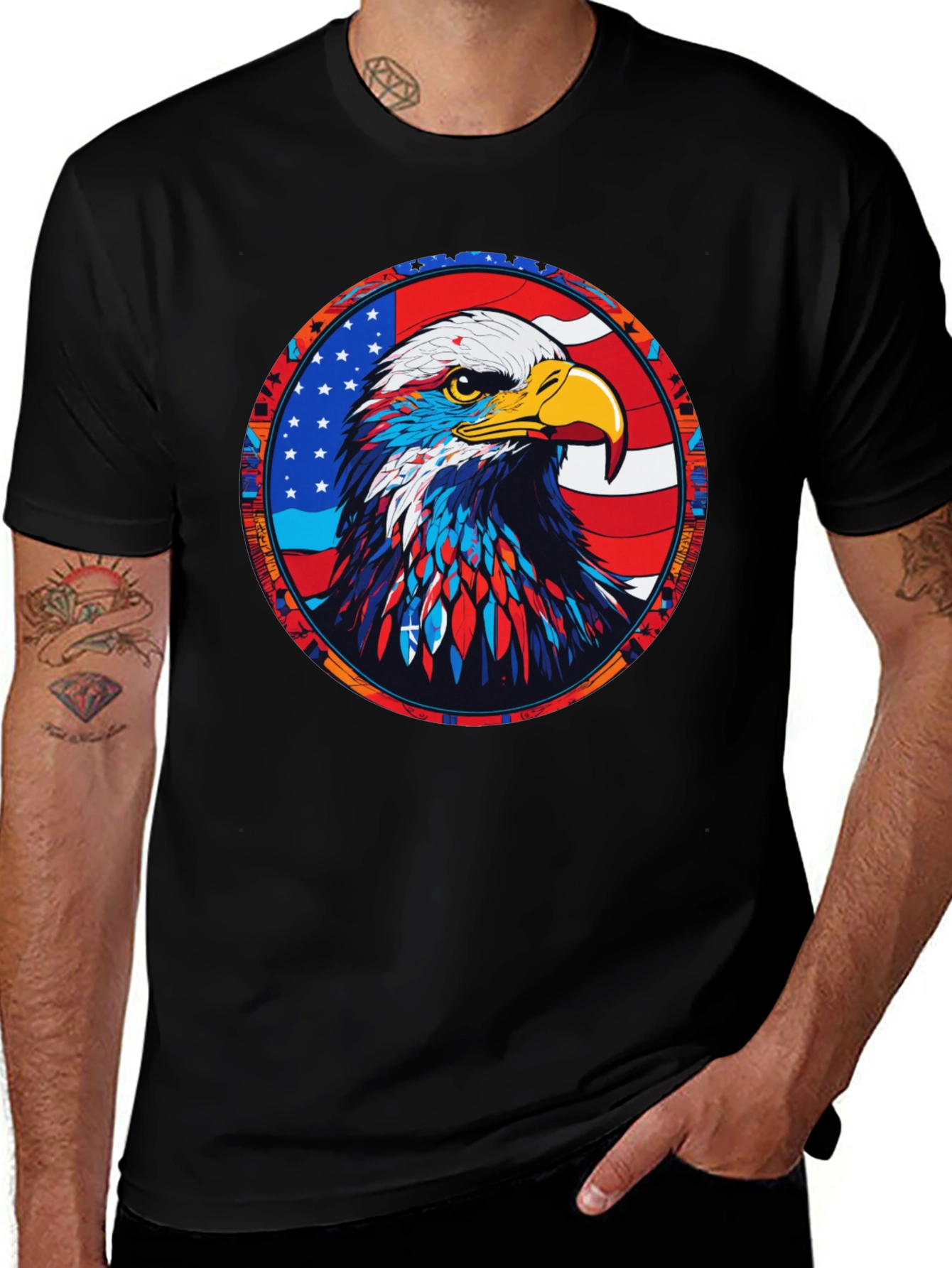 Variant 11 of Patriotic Eagle Graphic T-Shirt