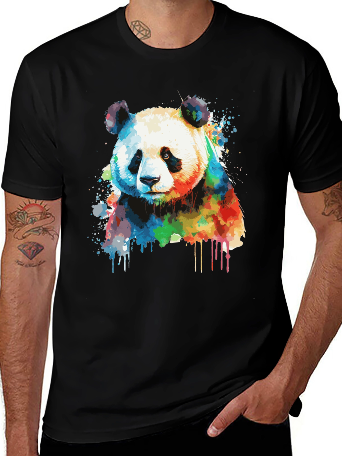 Variant 5 of Watercolor Panda Bear T-Shirt - Unique Graphic Tee