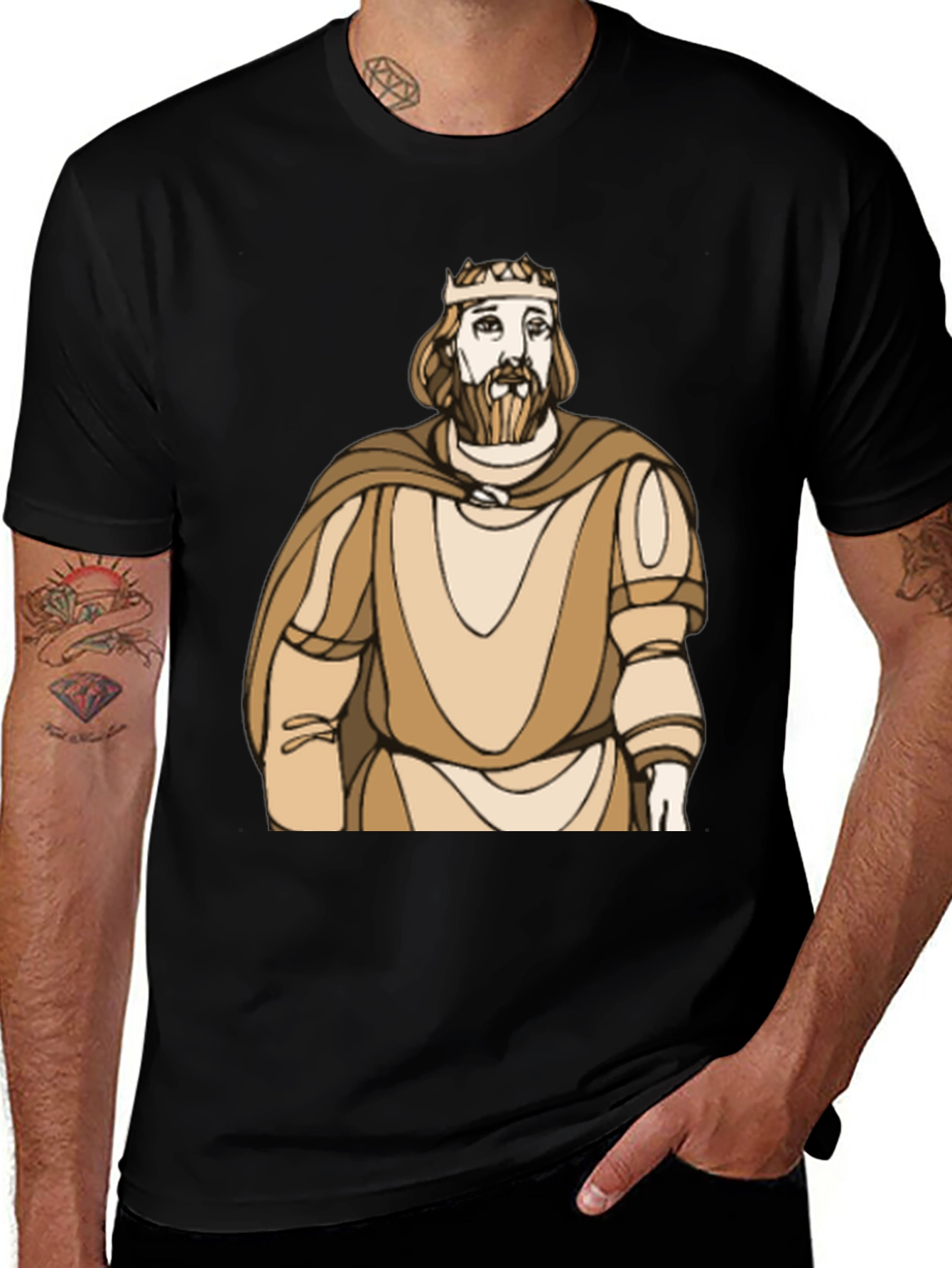 Variant 7 of King Graphic Print Black T-Shirt