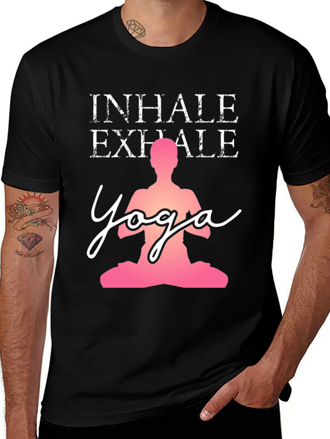 Variant 8 of Yoga Inhale Exhale Graphic T-Shirt