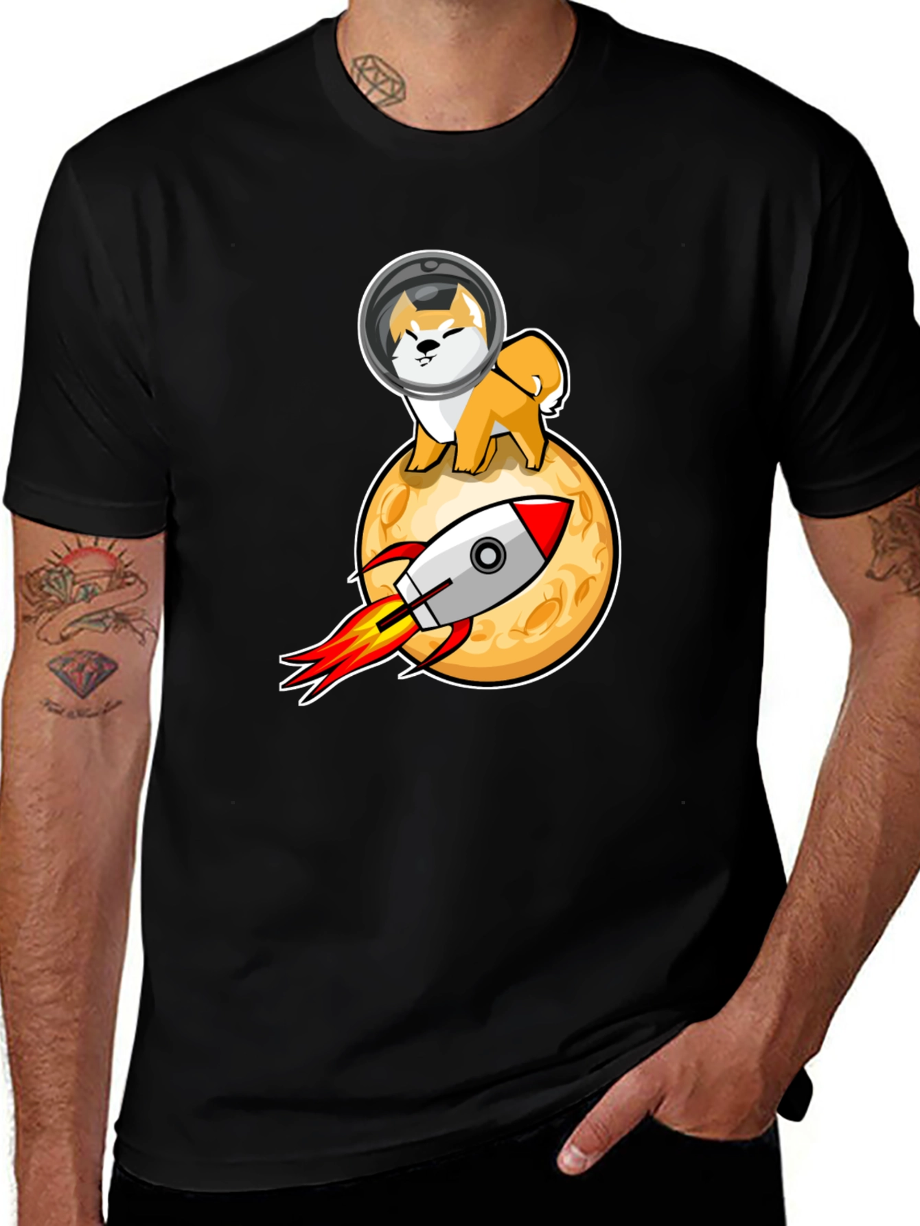 Variant 14 of Shiba Inu Dog Astronaut T-Shirt