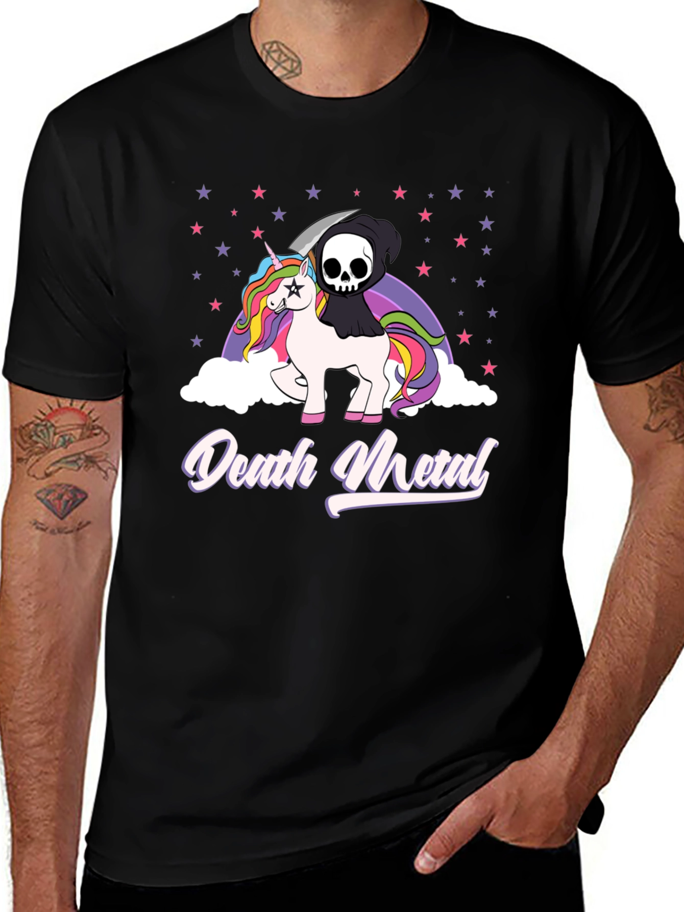 Variant 24 of Death Metal Unicorn Graphic T-Shirt