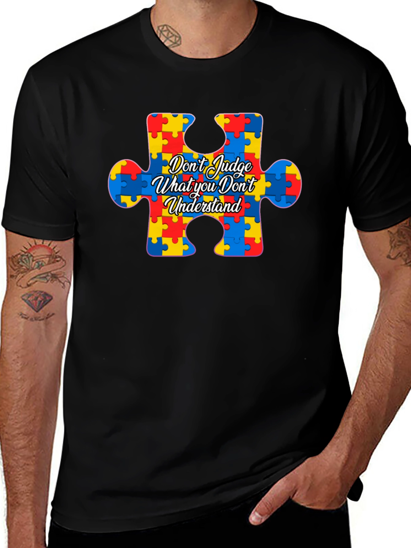 Variant 17 of Autism Awareness Puzzle Piece T-Shirt