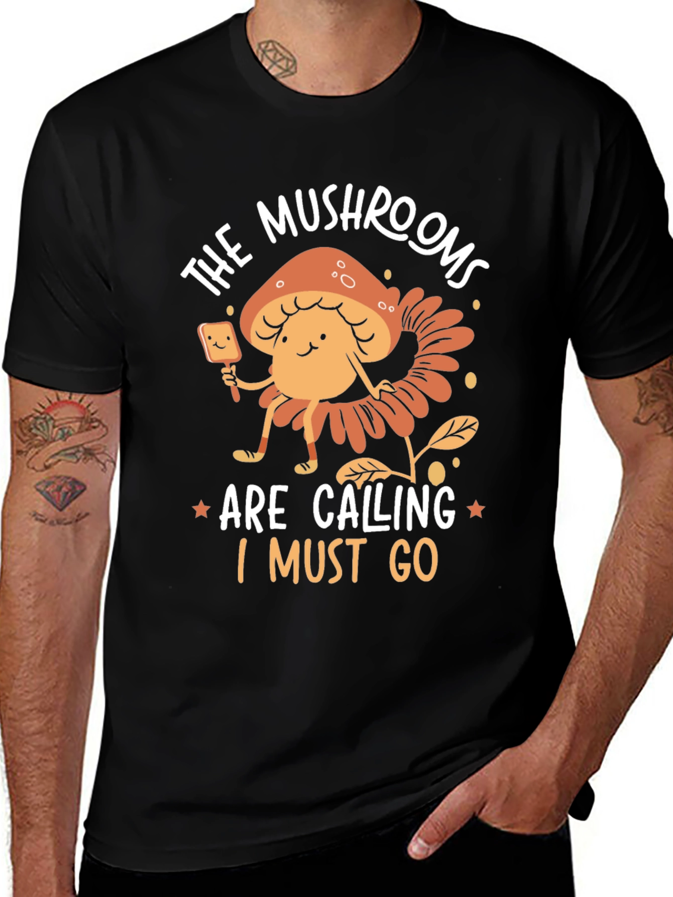 Variant 9 of Mushroom Calling T-Shirt - Nature Lover Tee