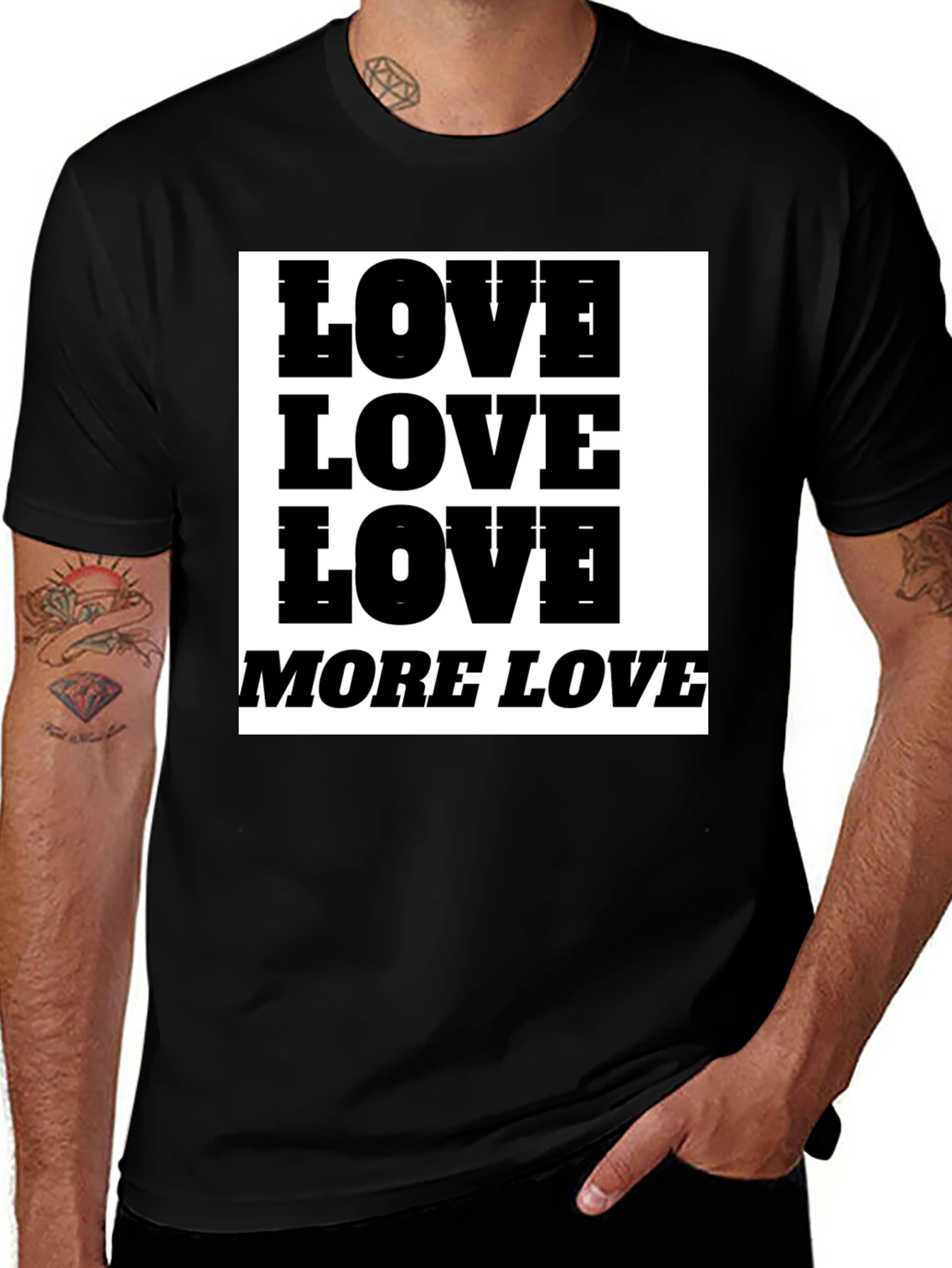 Variant 27 of Love More Love Graphic Tee