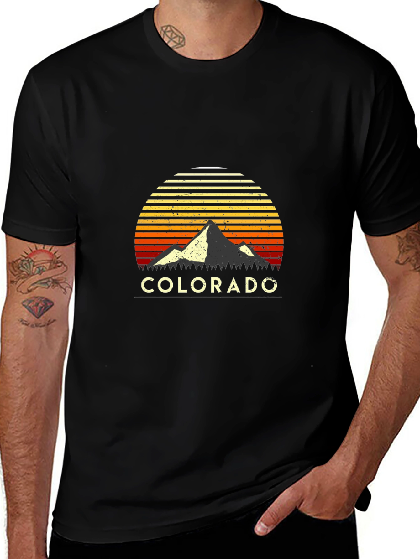 Colorado Mountain Sunset Graphic T-Shirt