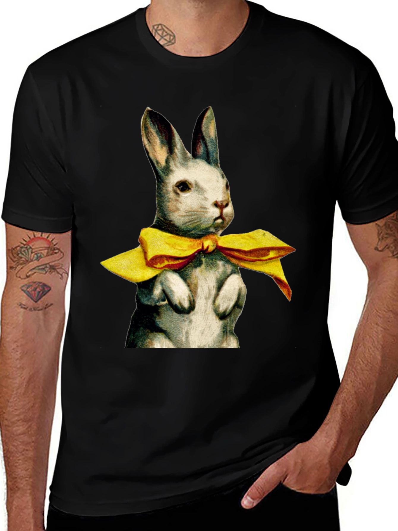 Variant 18 of Rabbit with Bow Tie Graphic T-Shirt