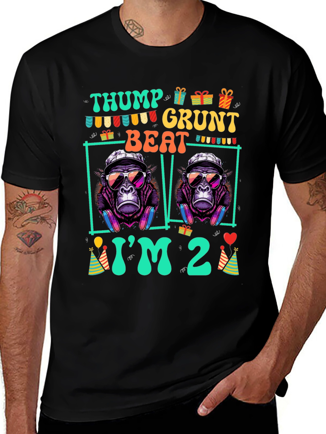 Variant 2 of Thump Grunt Beat I'm 2 T-Shirt