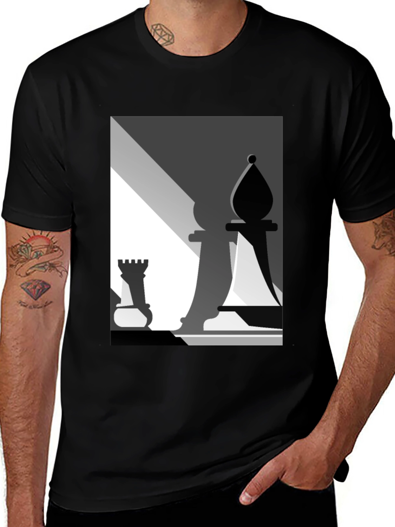 Variant 19 of Chess Piece Graphic Tee - Modern Art Style T-Shirt