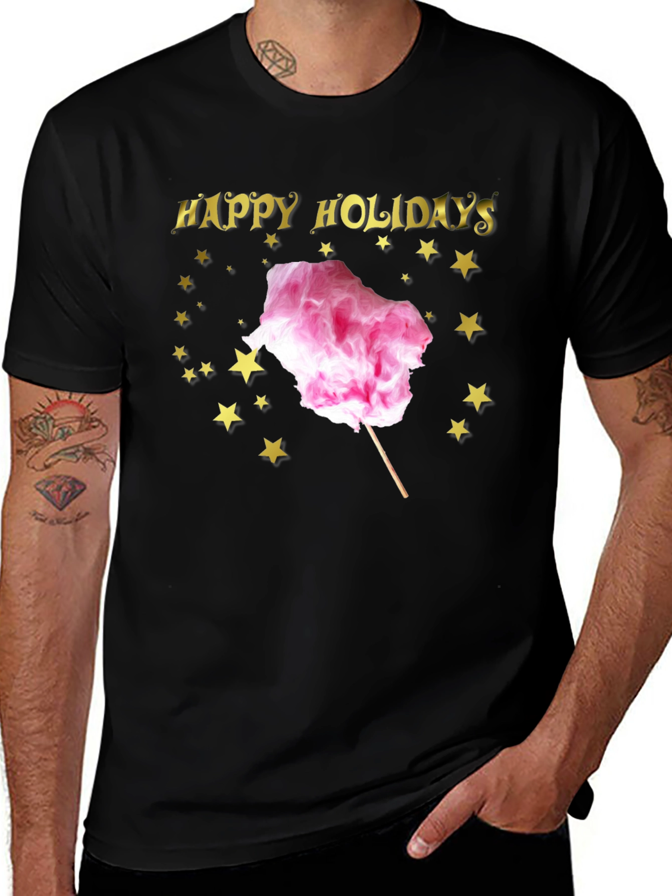 Variant 11 of Happy Holidays Cotton Candy Graphic Tee