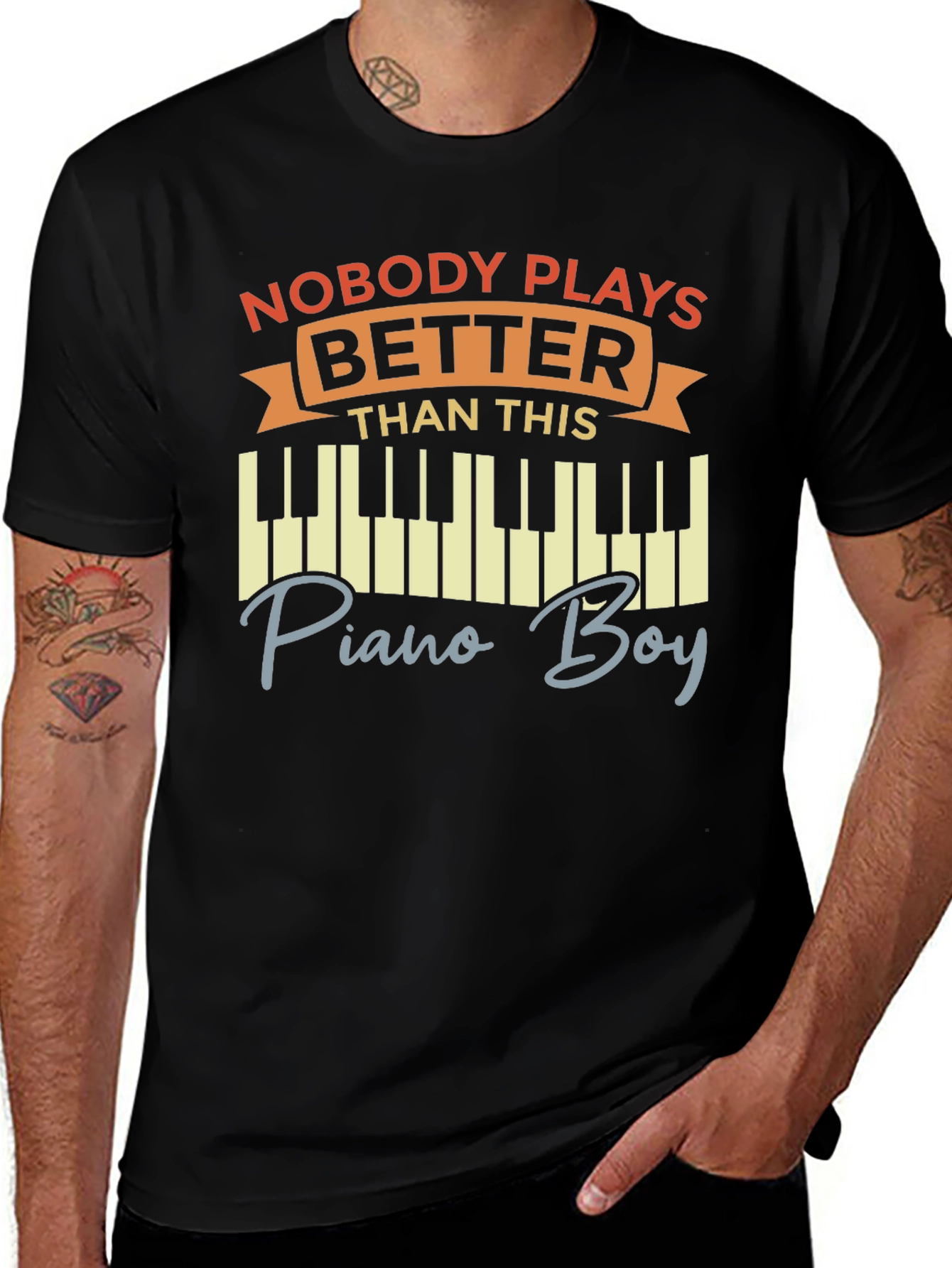 Nobody Plays Better Piano Boy T-Shirt