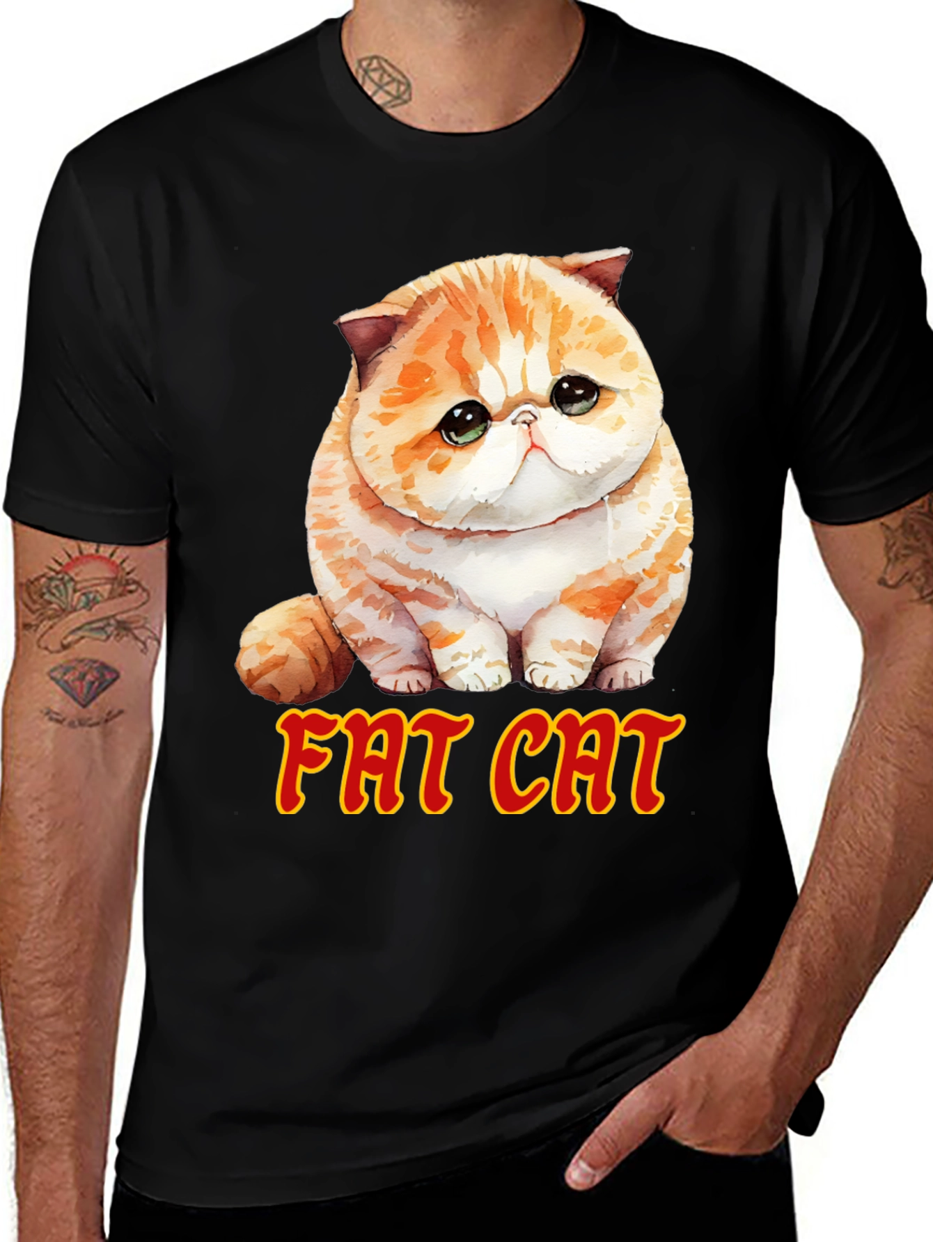 Variant 4 of Fat Cat T-Shirt - Cute Graphic Tee