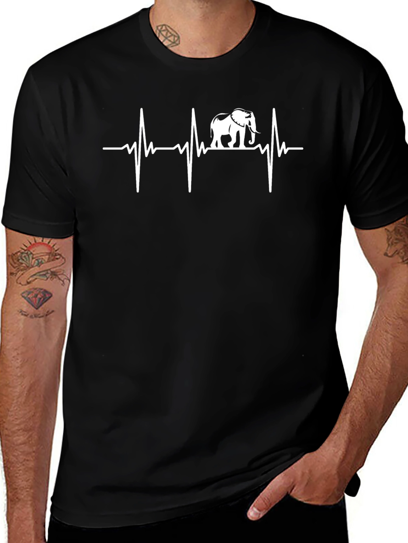 Variant 19 of Elephant Heartbeat Graphic T-Shirt