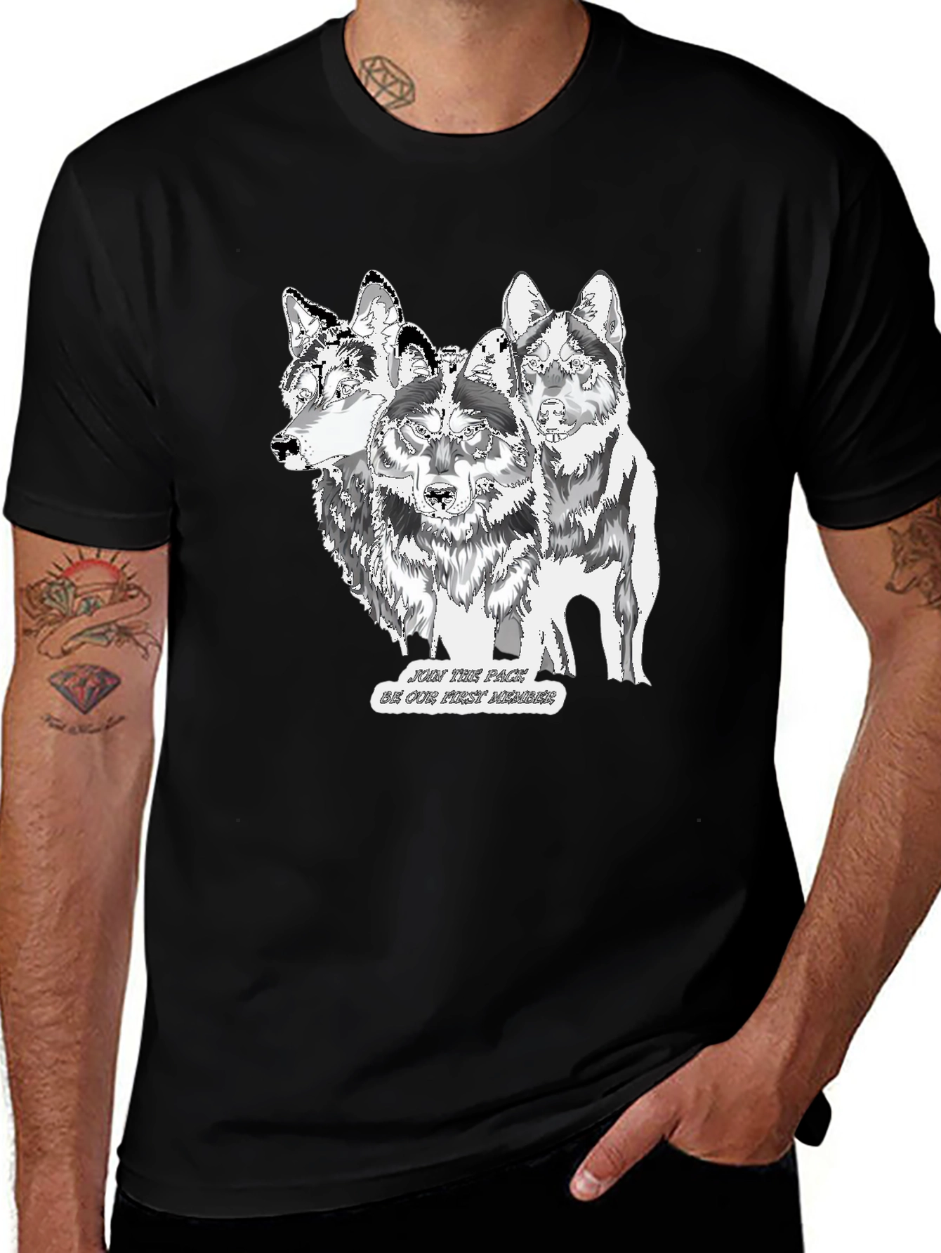 Variant 13 of Wolf Pack Graphic T-Shirt - Join the Pack!