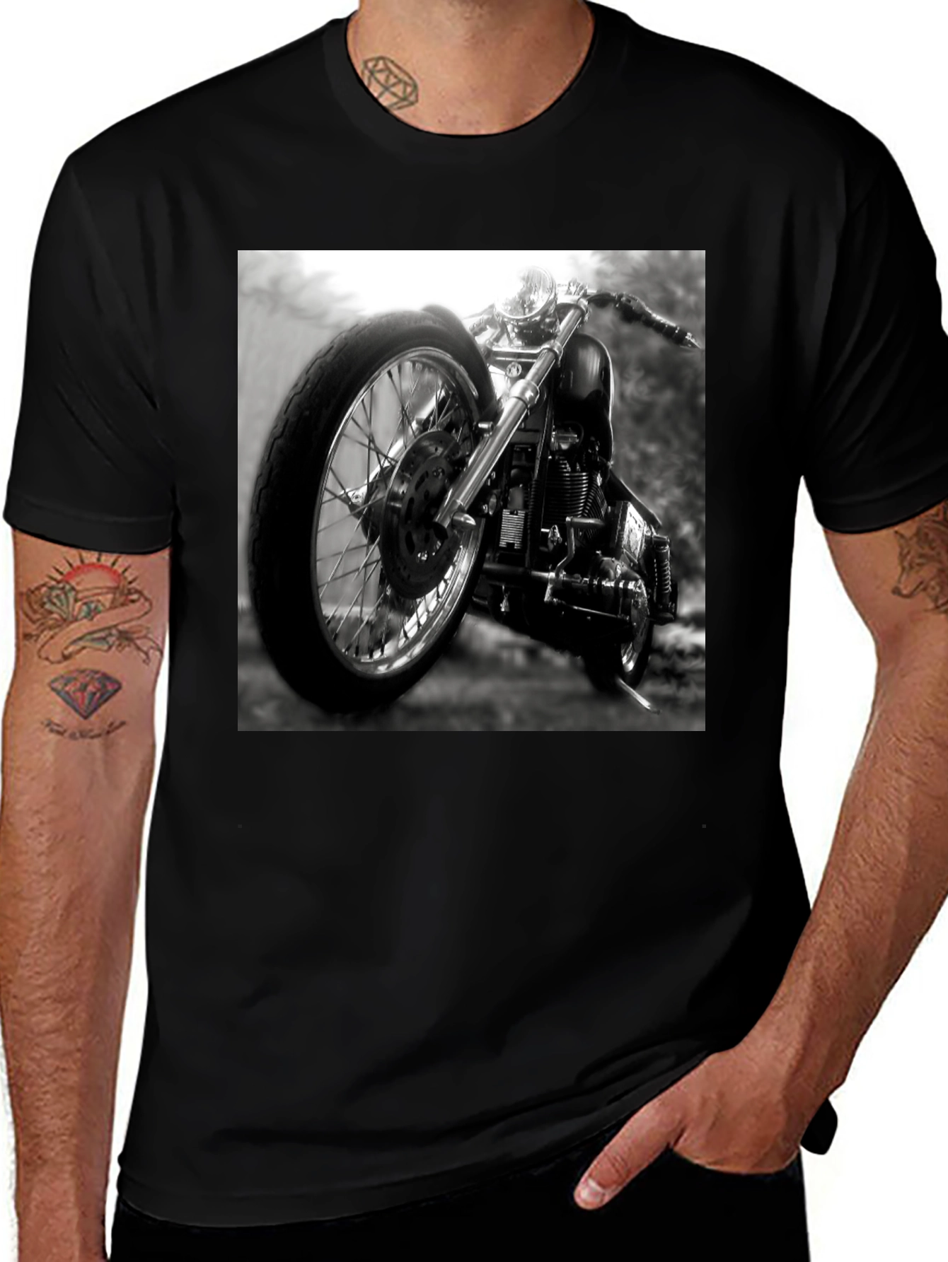 Variant 28 of Black Motorcycle T-Shirt