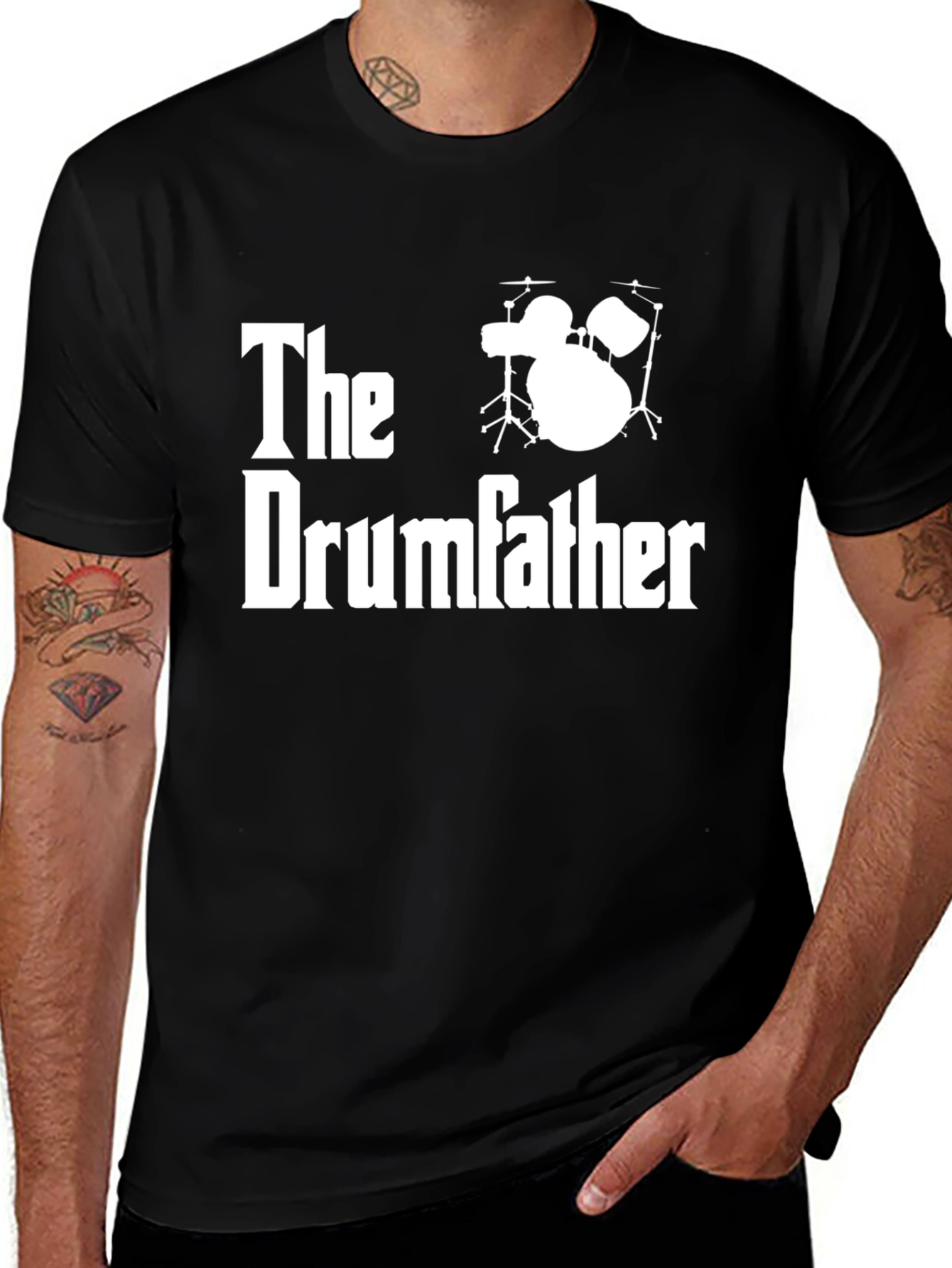 Variant 13 of The Drumfather T-Shirt - Music Lover Tee